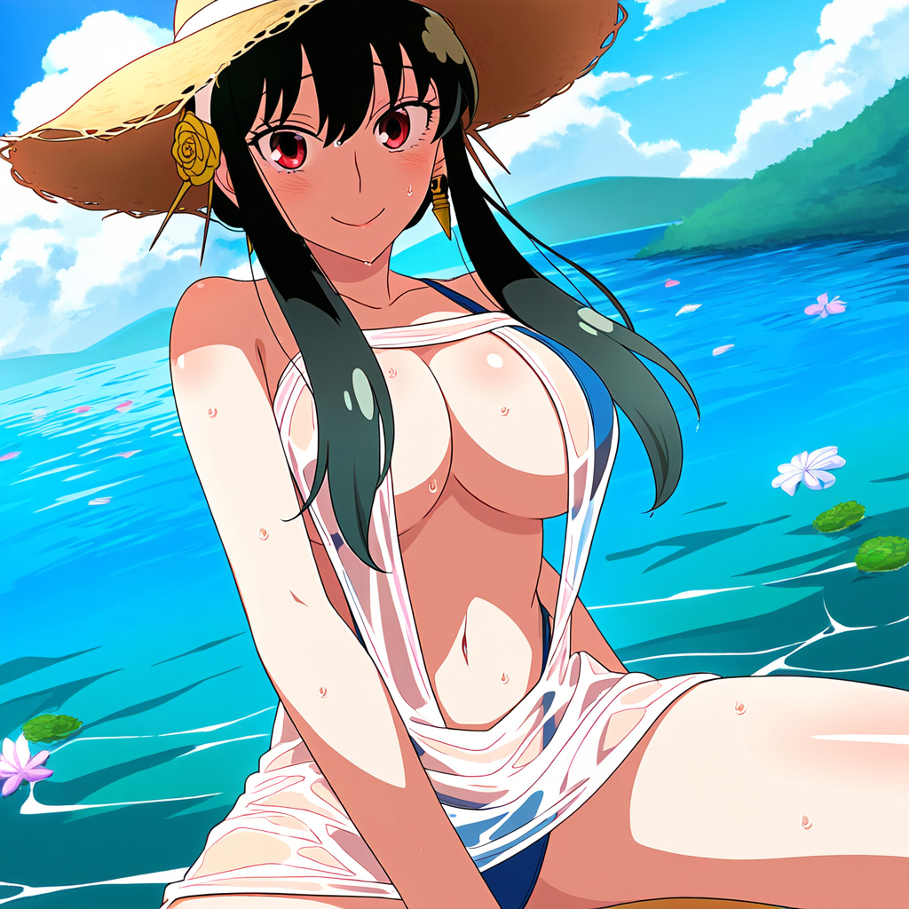 Đọc truyện hentai Tuyển tập Albums Art hentai - Chap 322 - Yor Forger AI illustration straw hat