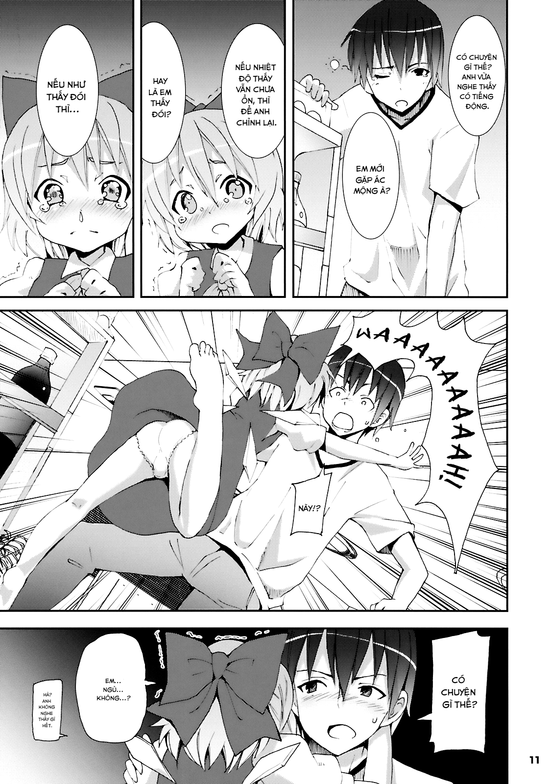 Đọc truyện hentai Nanashi và hành trình lạc vào Gensokyo - Cirno lạc vào trong tủ lạnh của tôi(Chap 1)