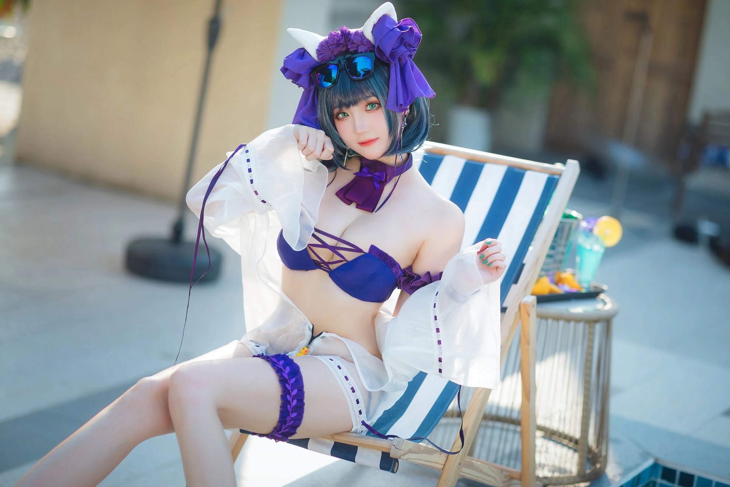 Đọc truyện hentai Tuyển tập Albums siêu phẩm Cosplay - Chap 367 - Guahi Sauce - Cheshire Swimsuit