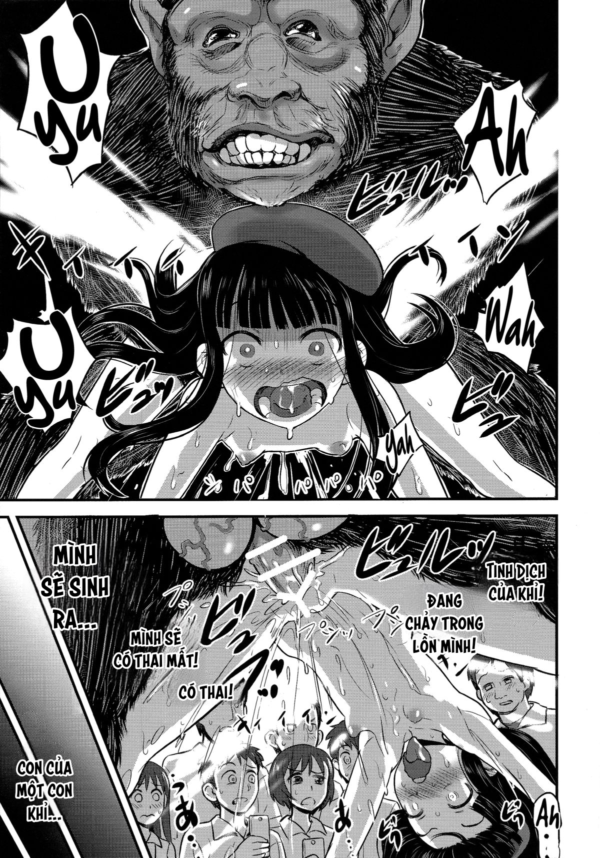 Đọc truyện hentai Công chúa khoả thân Honoka 2. Buổi triển lãm giao phối: Làm tình cùng với khỉ - Chap 2-END