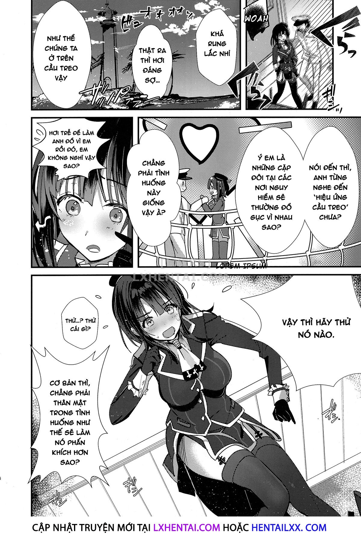 Đọc truyện hentai Takao Tou no Ue ni Itaru Haneru Thrill - Oneshot