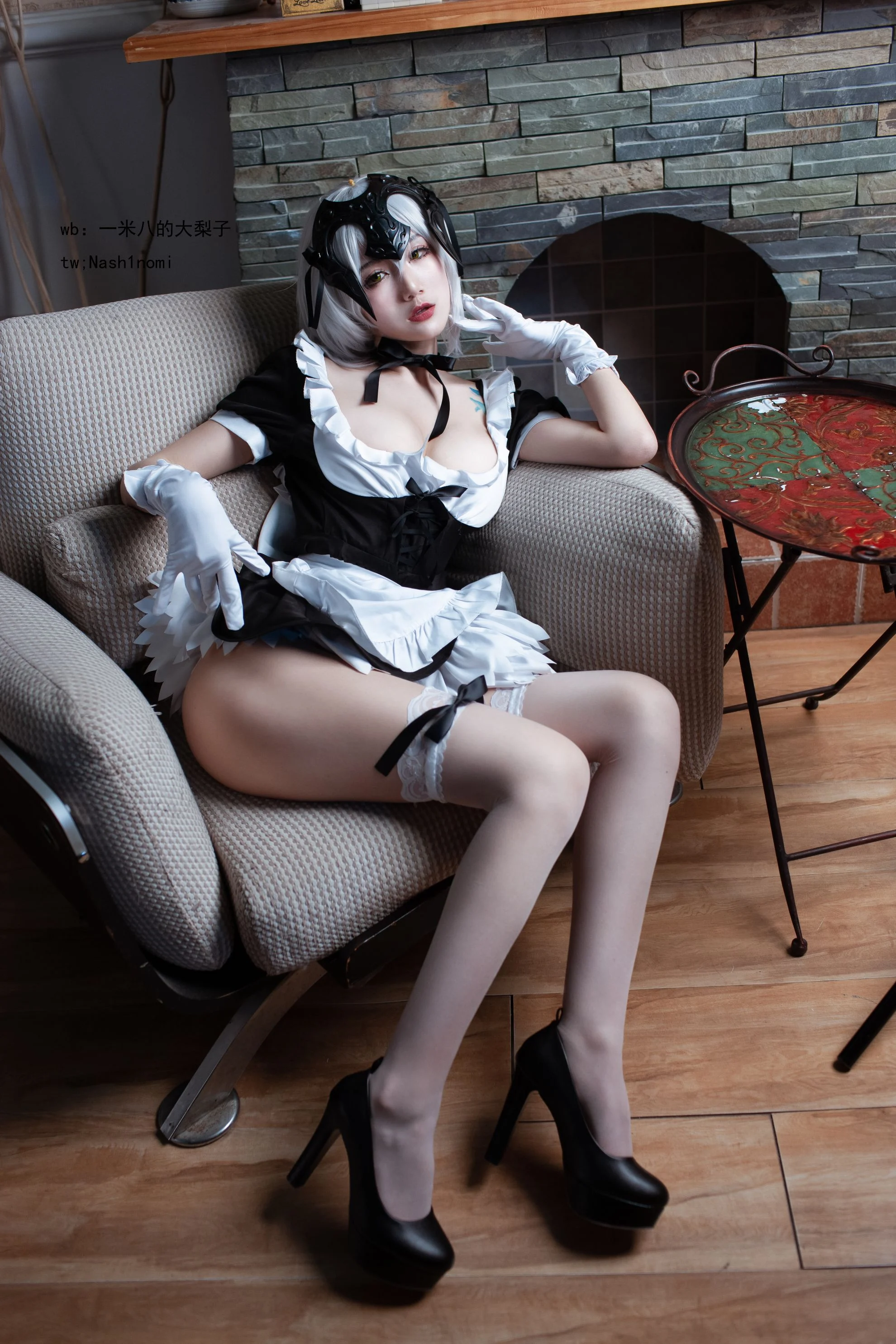Đọc truyện hentai Tuyển tập Albums siêu phẩm Cosplay - Chap 908 - [Big pear of 1.8 meters] Black Virgin Maid