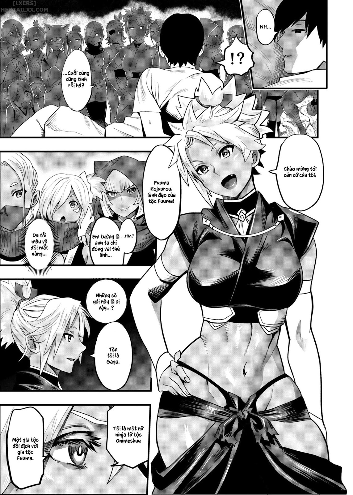 Đọc truyện hentai Oideyo! Kunoichi no Sato - Chap 2: Onimeshuu Kunoichi Gaga Shuurai no Maki