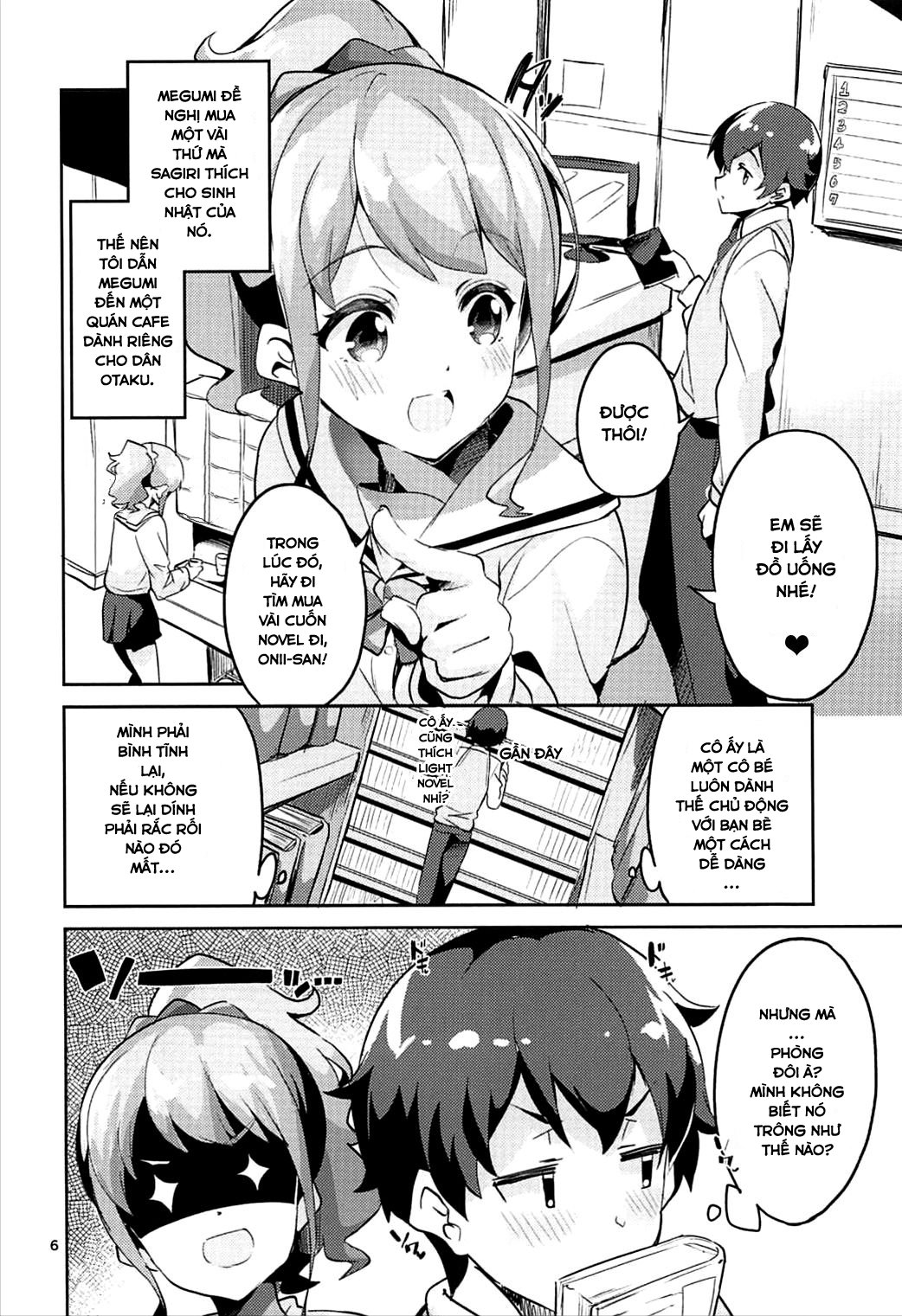 Đọc truyện hentai Cùng Megumi ở quán cafe internet (Eromanga Sensei) - Oneshot