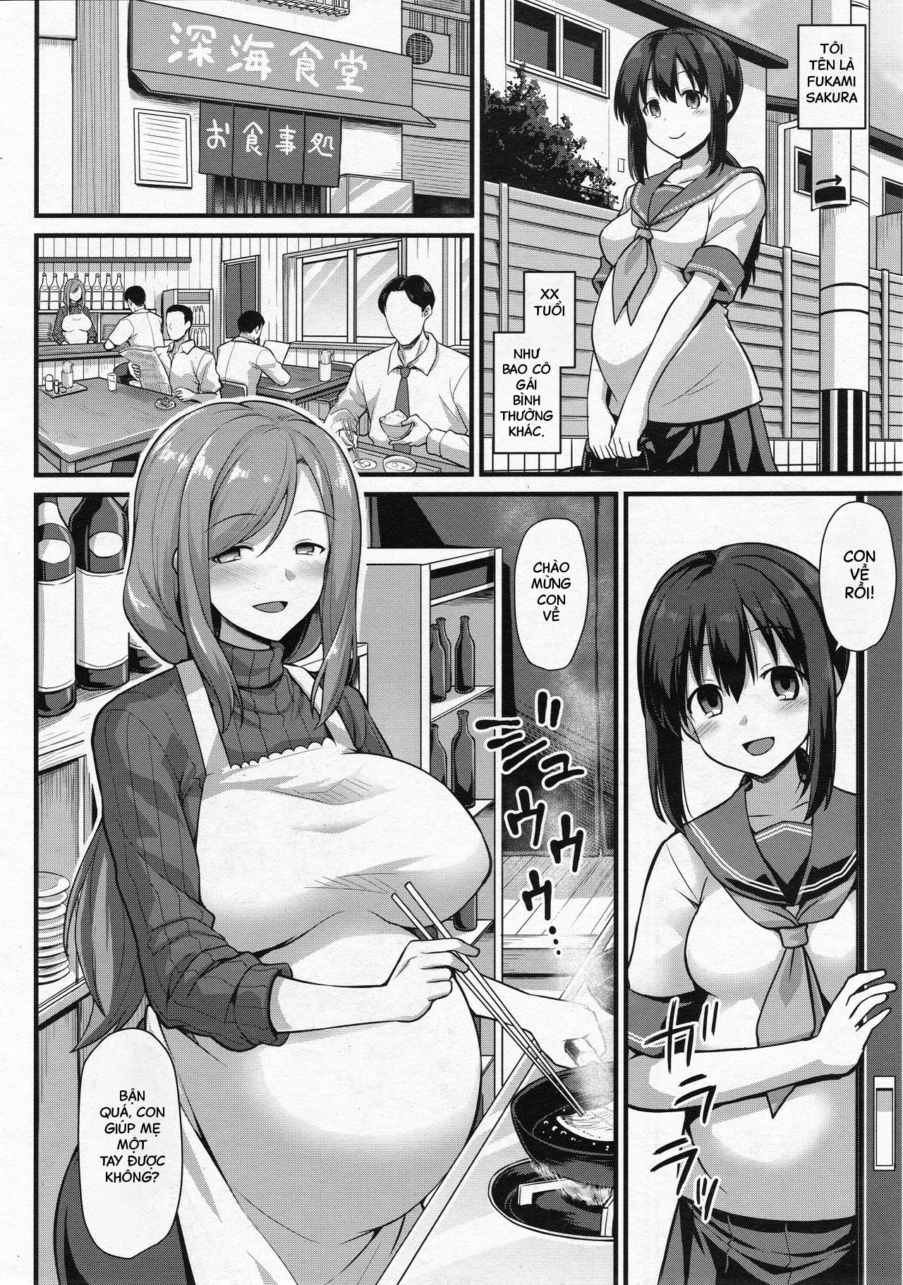 Đọc truyện hentai Cơm hai mẹ con - Oneshot