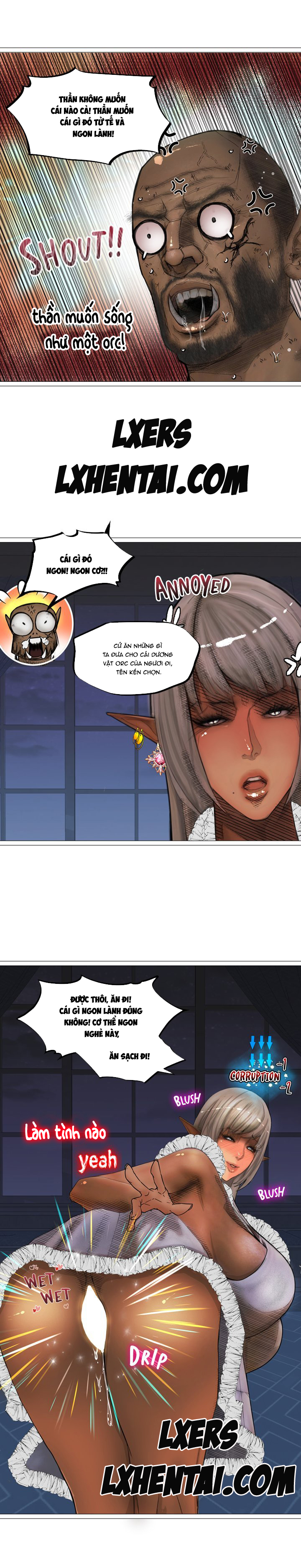 Đọc truyện hentai Nữ Hoàng Dark Elf Và Nô Lệ Orc - Chap 11