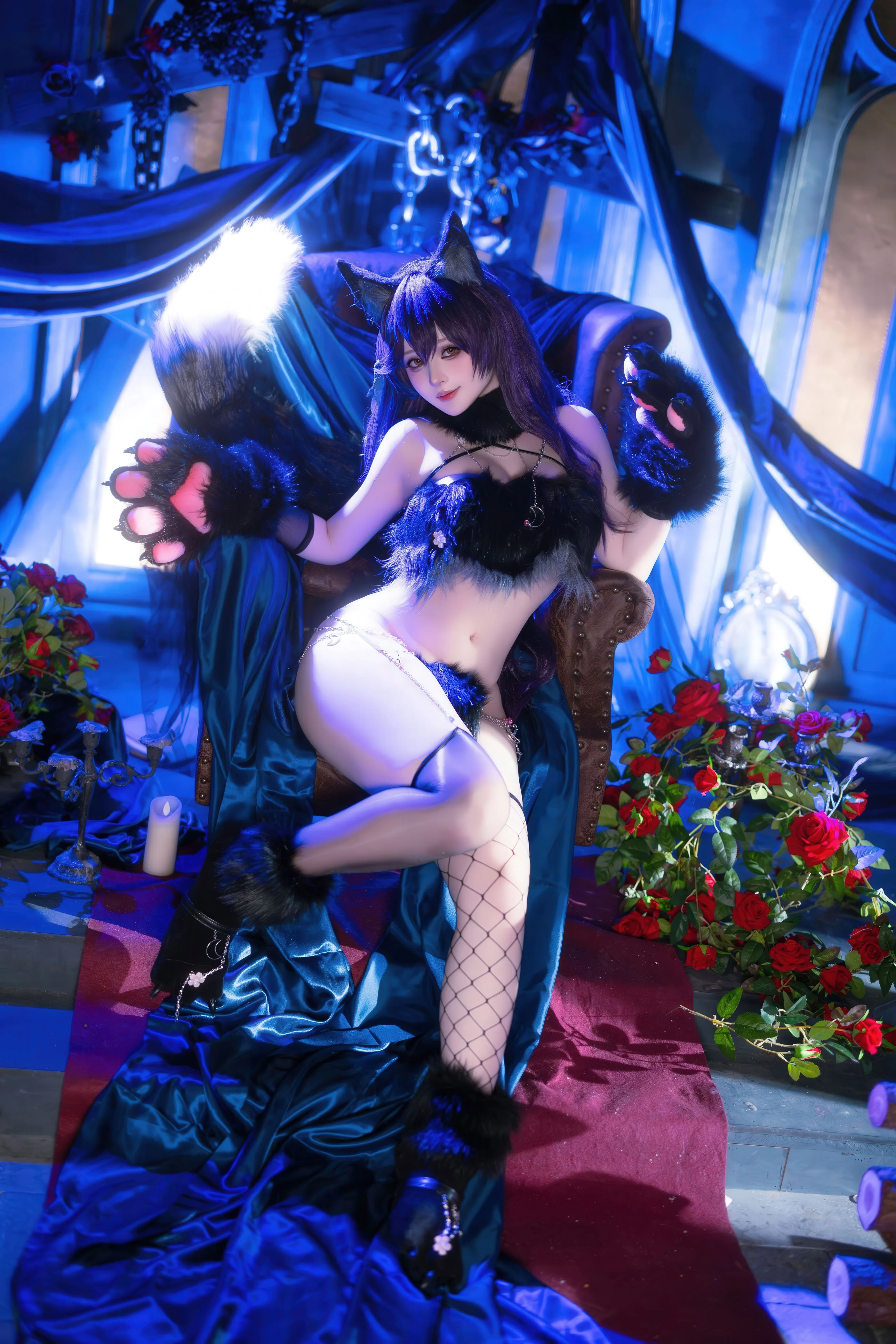 Đọc truyện hentai Tuyển tập Albums siêu phẩm Cosplay - Chap 1344 - Yukako - Azur Lane Atago Werewolf