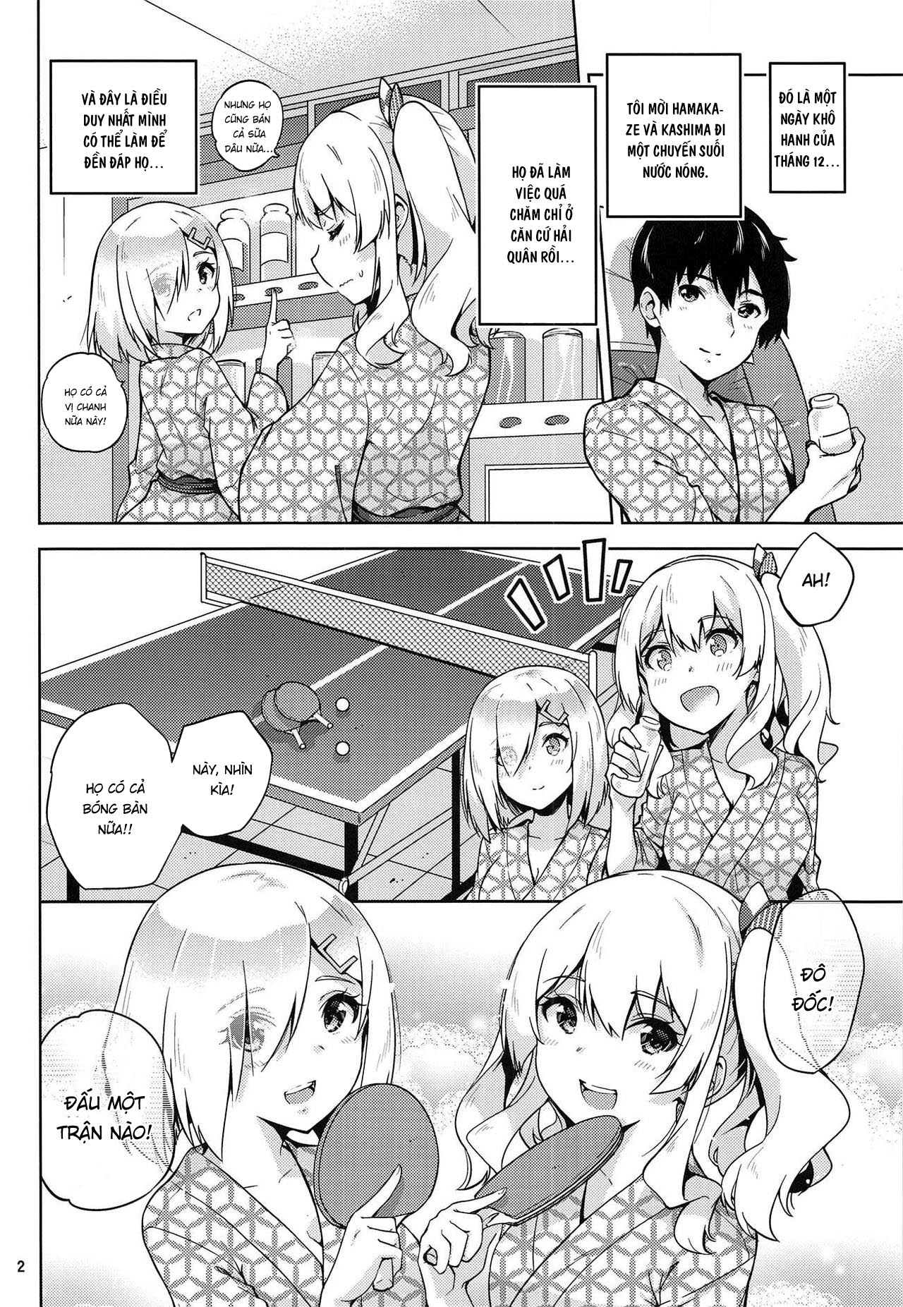 Đọc truyện hentai Kashima và Hamakaze ở suối nước nóng - Oneshot