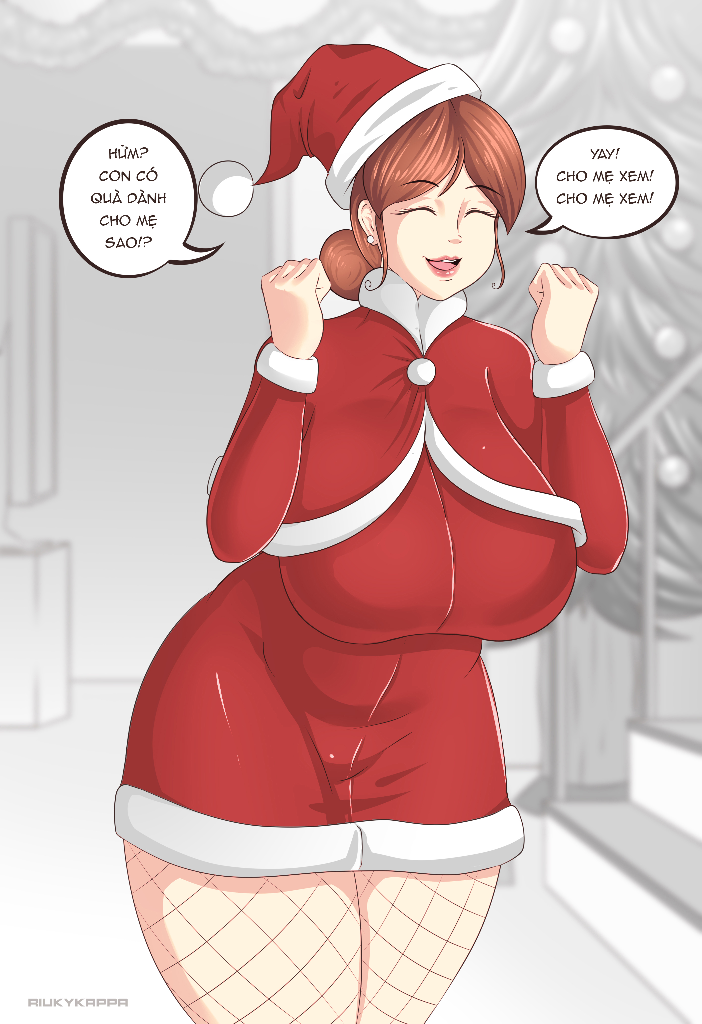 Đọc truyện hentai (Riukykappa) Mom's horny Christmas [Part 3] - Oneshot - Color
