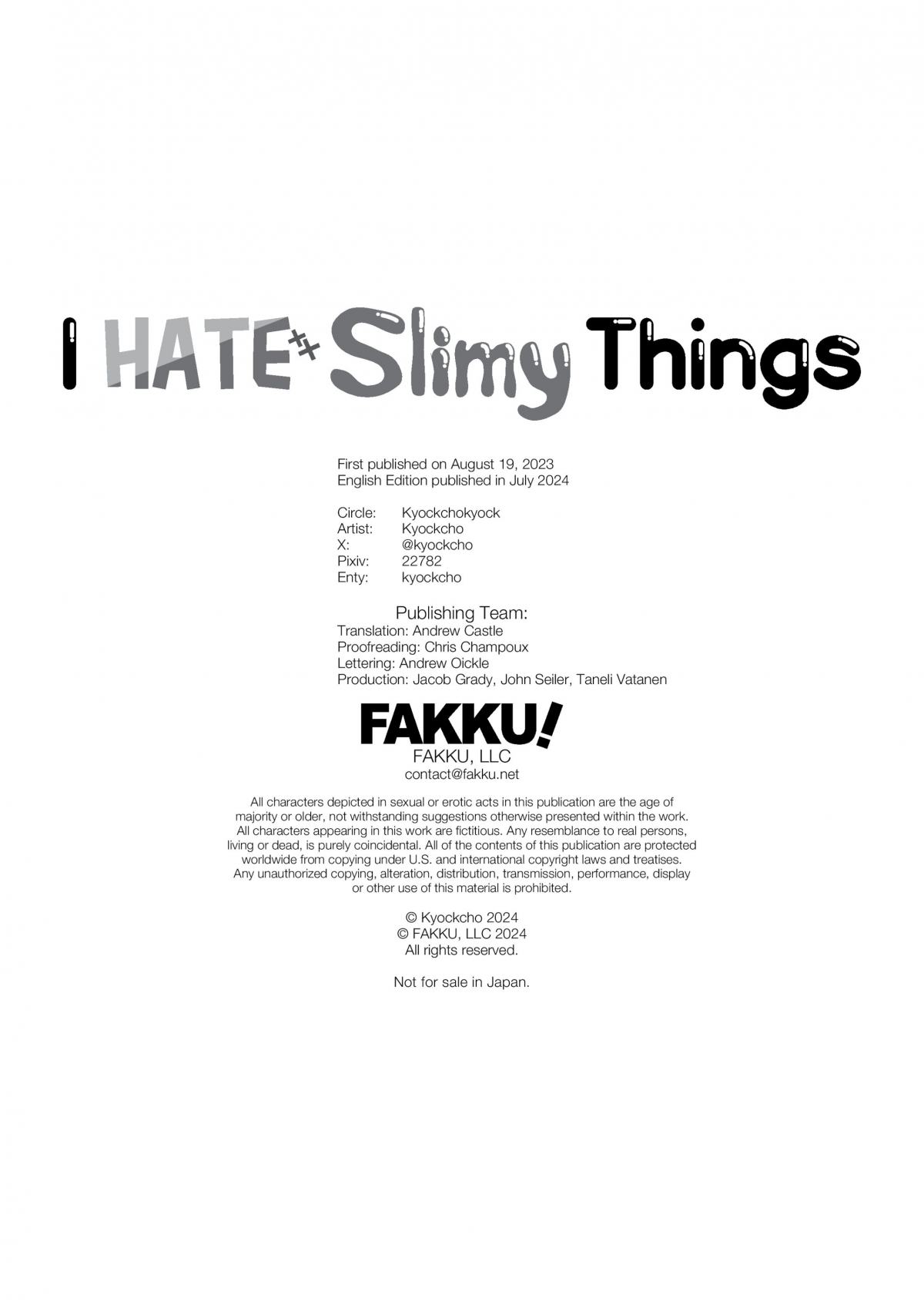 Đọc truyện hentai Ta ghét những thứ nhầy nhụa. - Oneshot