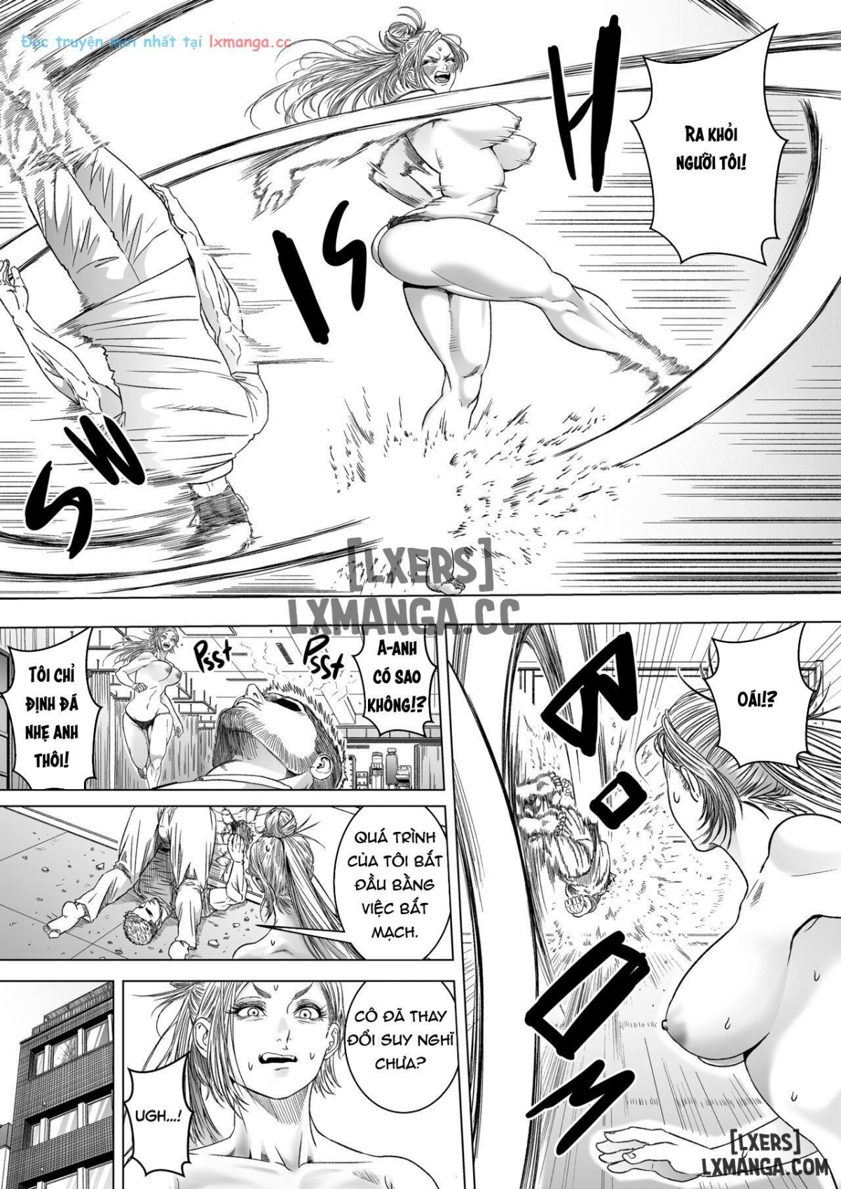 Đọc truyện hentai Kakutou Joshi wa Tsuyokunaritai/ Muchimuchi Kakutou Joshi wa Hentai Seitai-shi to Sex shite Tsuyoku naru - Oneshot