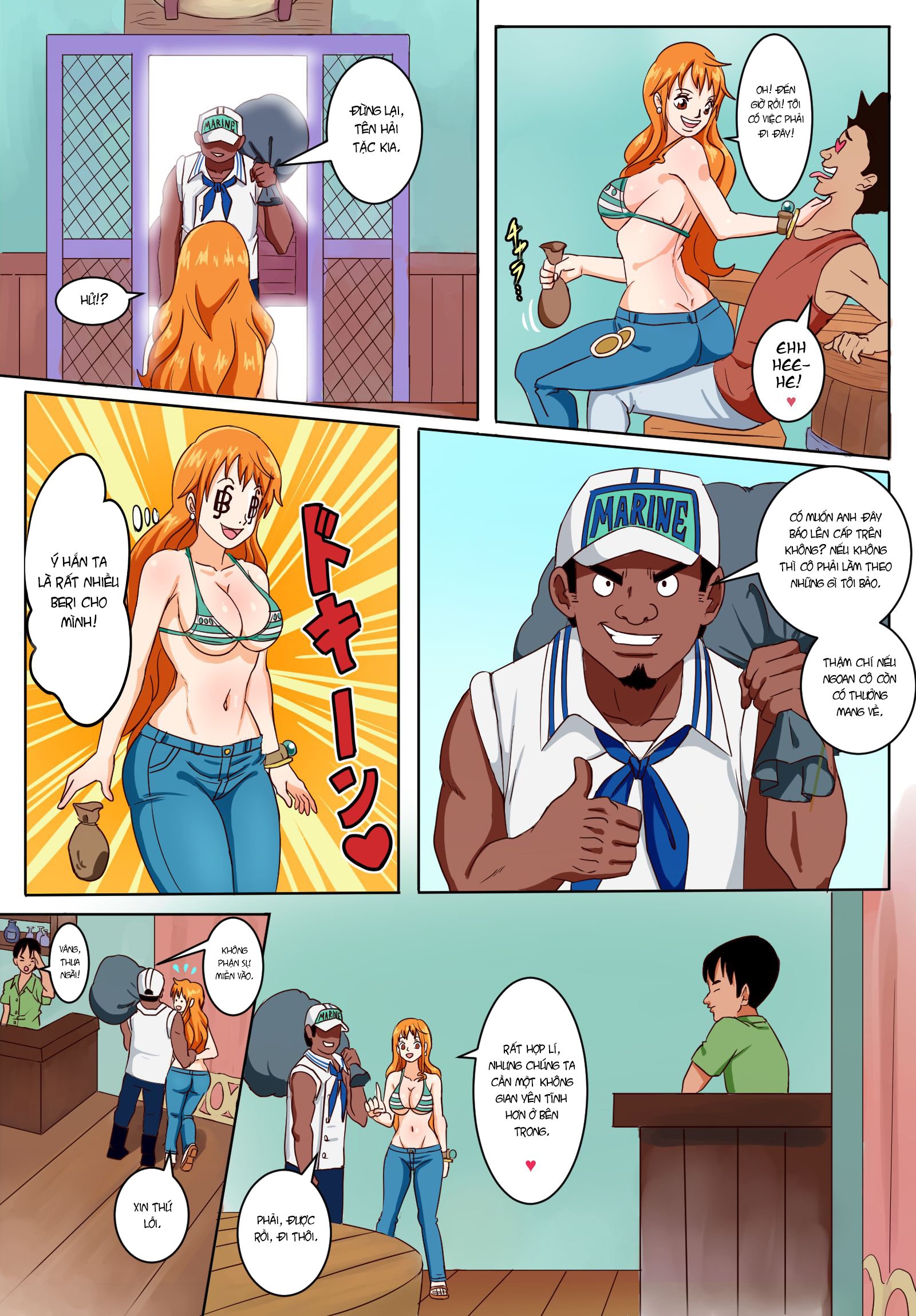 Đọc truyện hentai Nami và Robin ở quán Bar - Oneshot