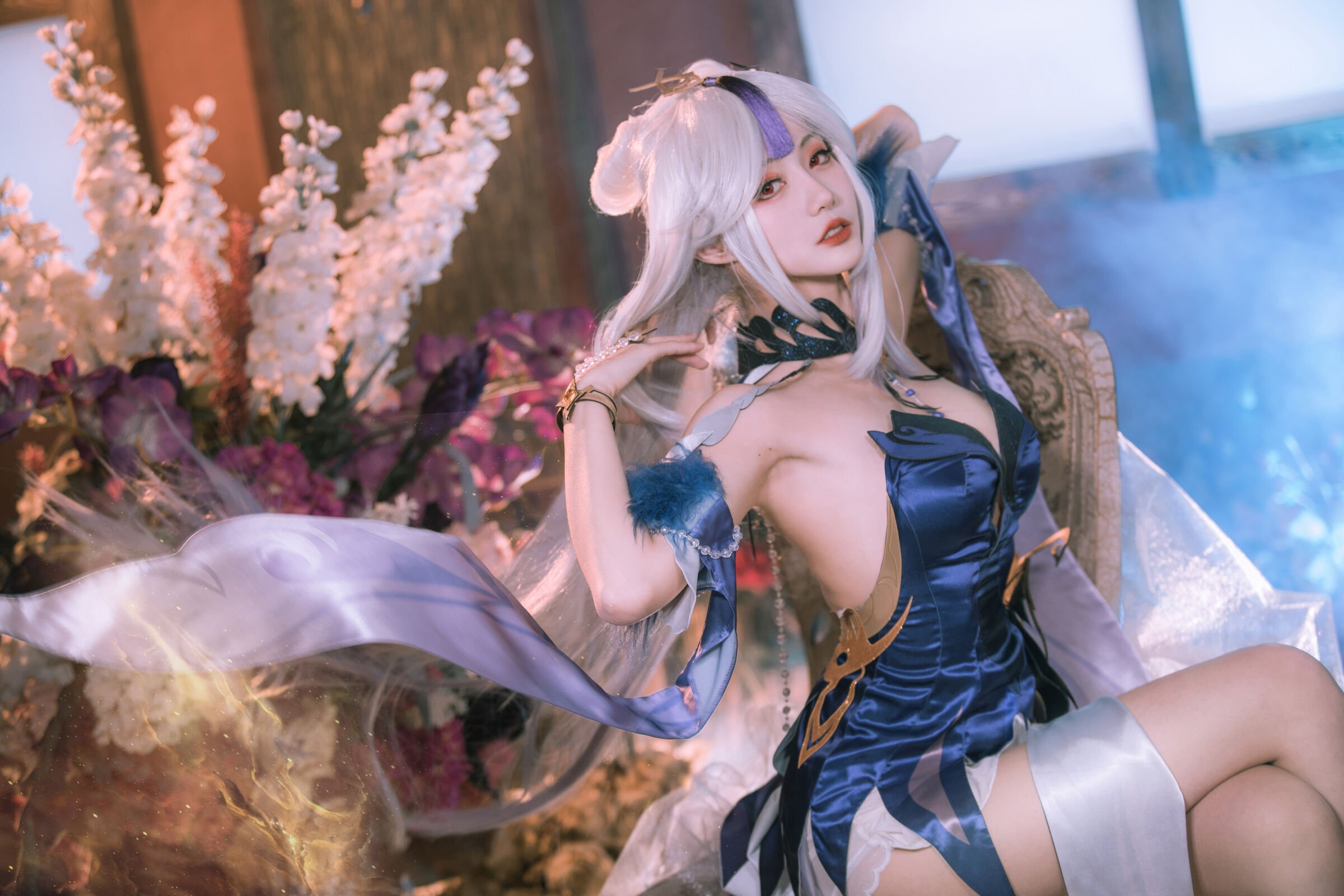 Đọc truyện hentai Tuyển tập Albums siêu phẩm Cosplay - Chap 376 - KisaragiAsh - Váy dạ hội hoa lan Ningguang