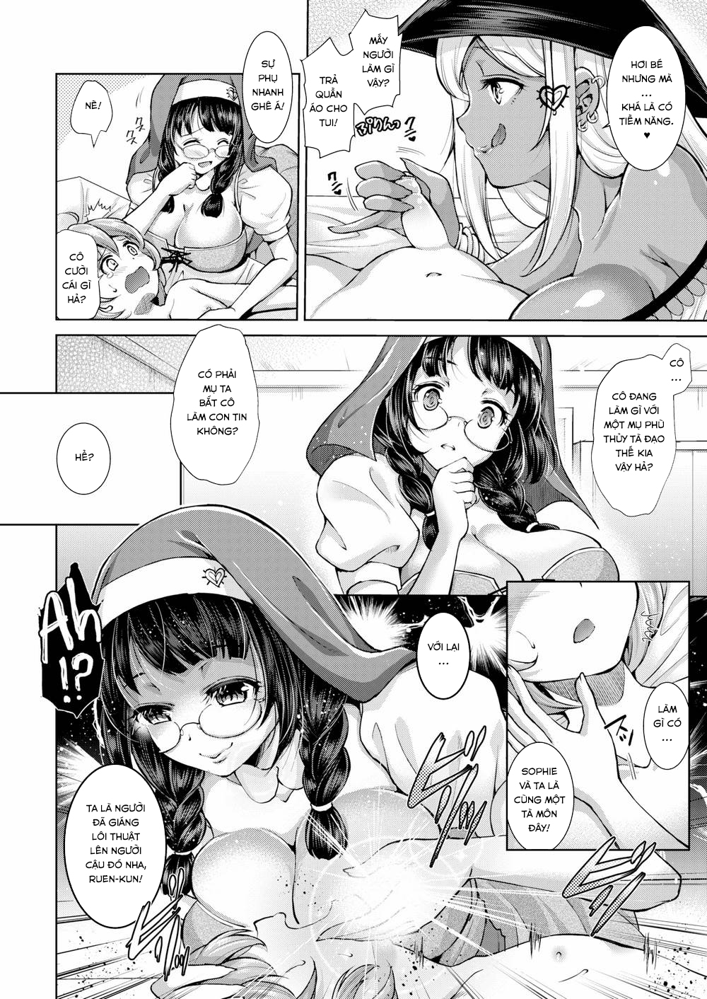 Đọc truyện hentai Hai Chị Phù Thủy Chịch Sương Sương Nhóc Shota Ngoan Đạo! - Oneshot