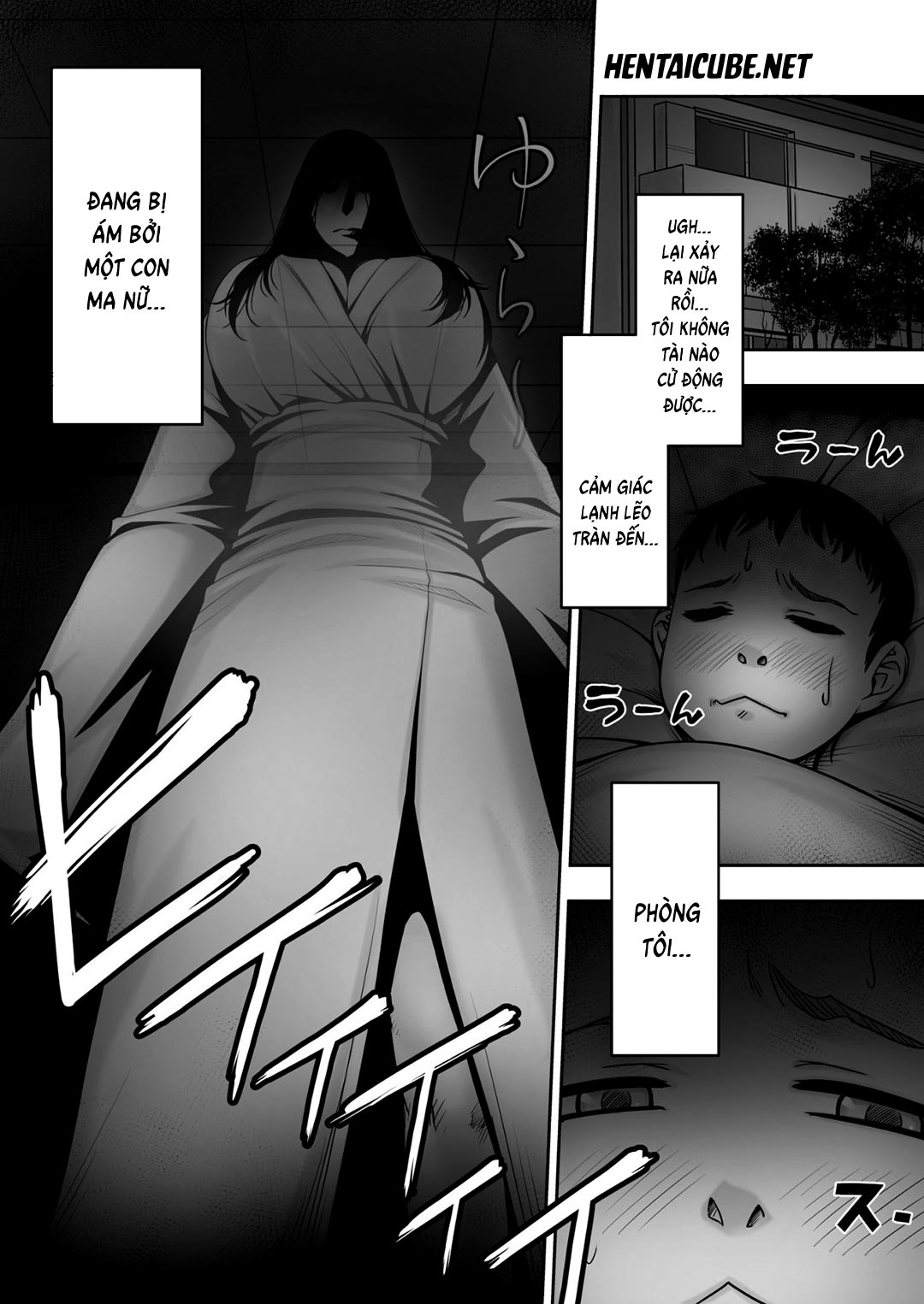 Đọc truyện hentai Cậu trai tân đụ ma nữ ám phòng mình - Oneshot