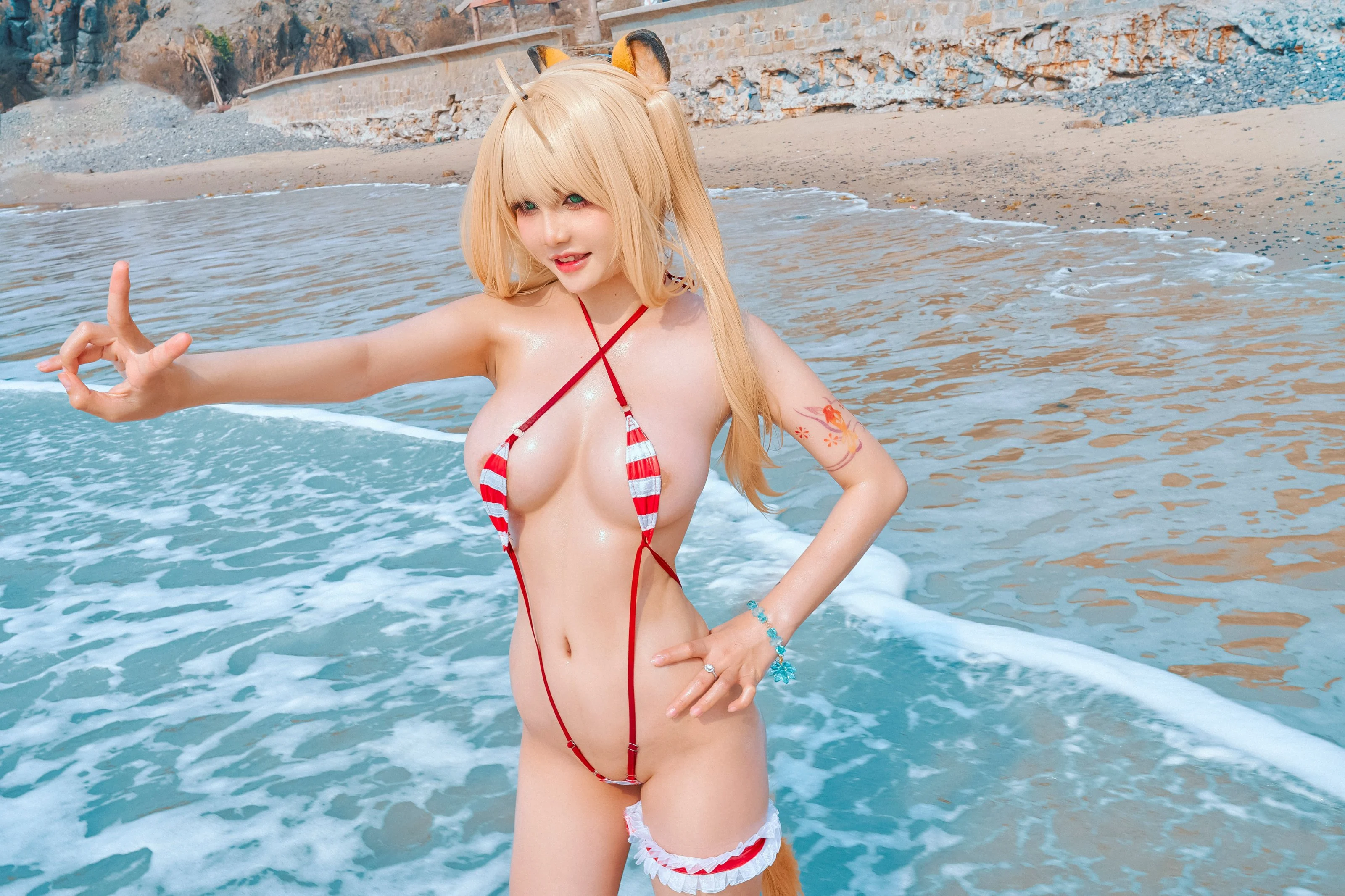Đọc truyện hentai Tuyển tập Albums siêu phẩm Cosplay - Chap 48 - Joyce Lin2x - Nero Swimsuit