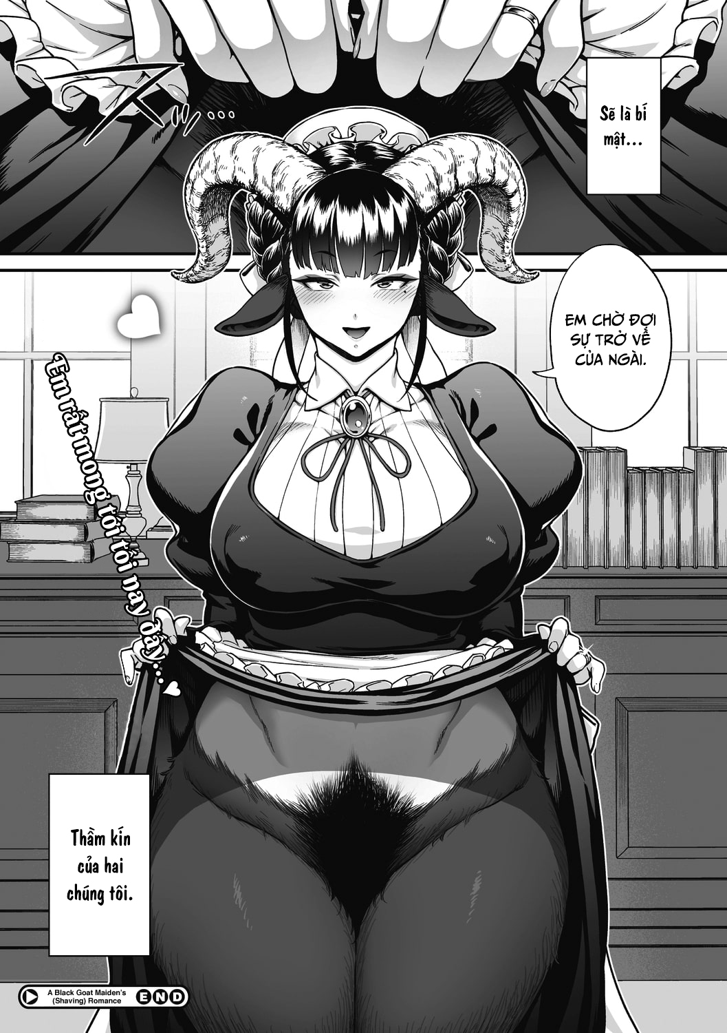 Đọc truyện hentai Chuyện tình lãng mạn của cô hầu gái lắm lông - Oneshot