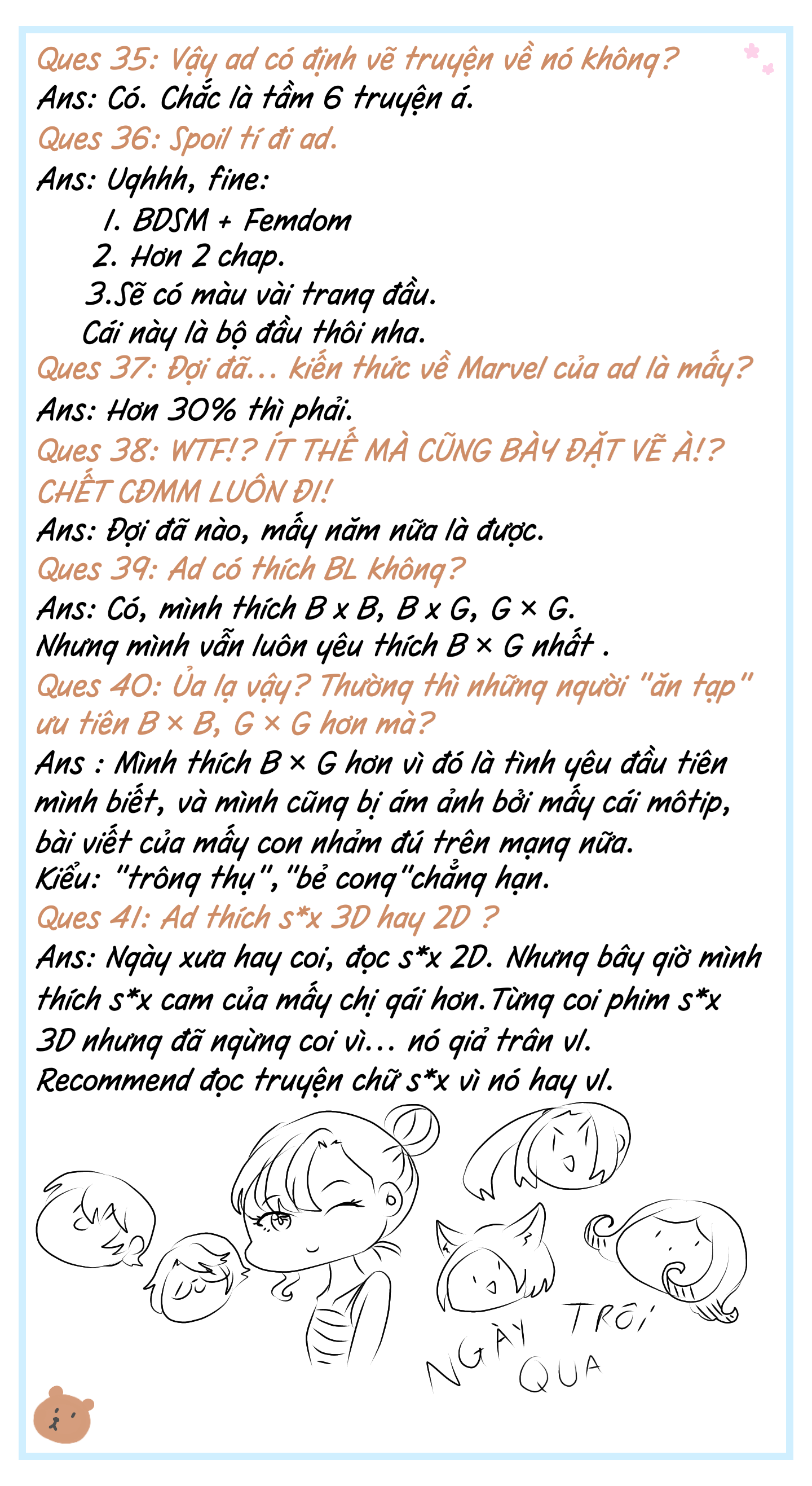 Đọc truyện hentai Never Forget, Never Forgive - Q n A (Tự hỏi tự trả lời)