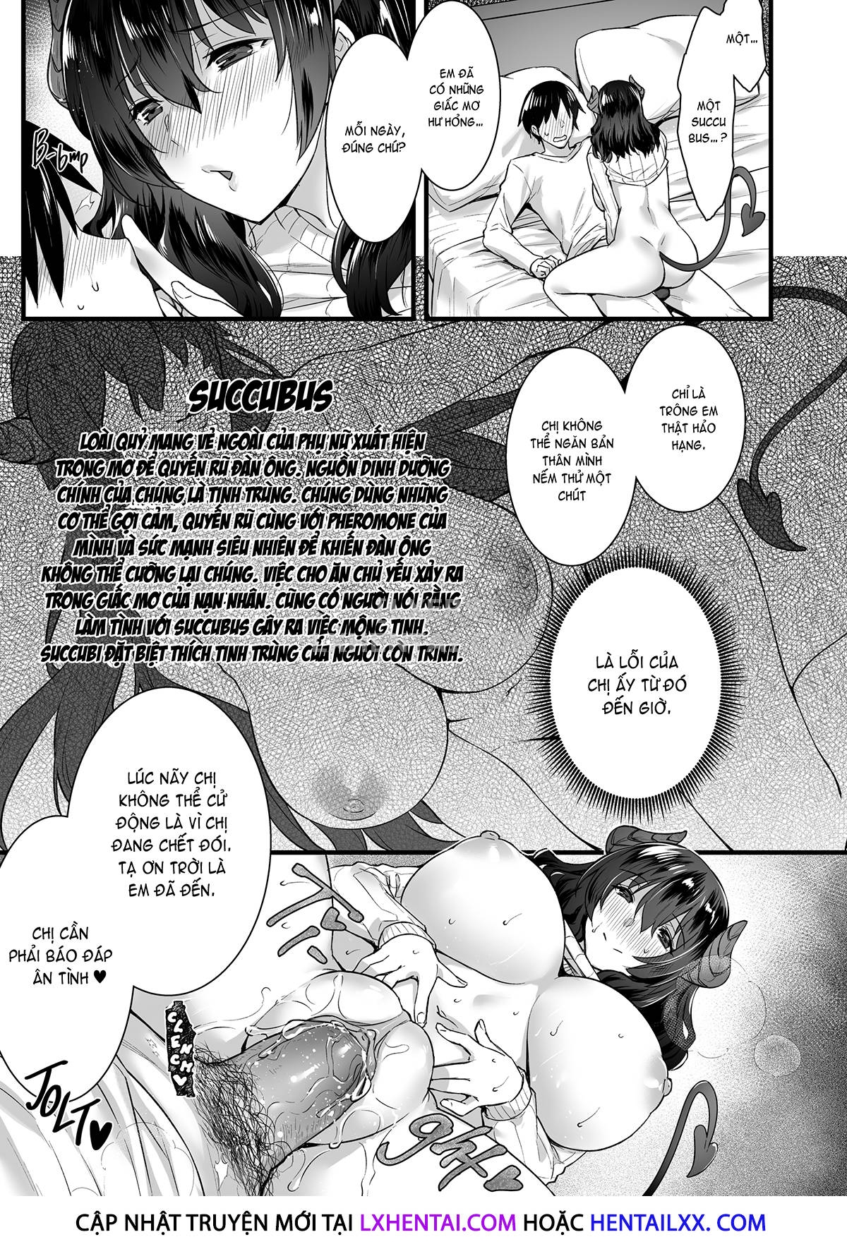 Đọc truyện hentai The Wife Next Door is a Succubus - Oneshot