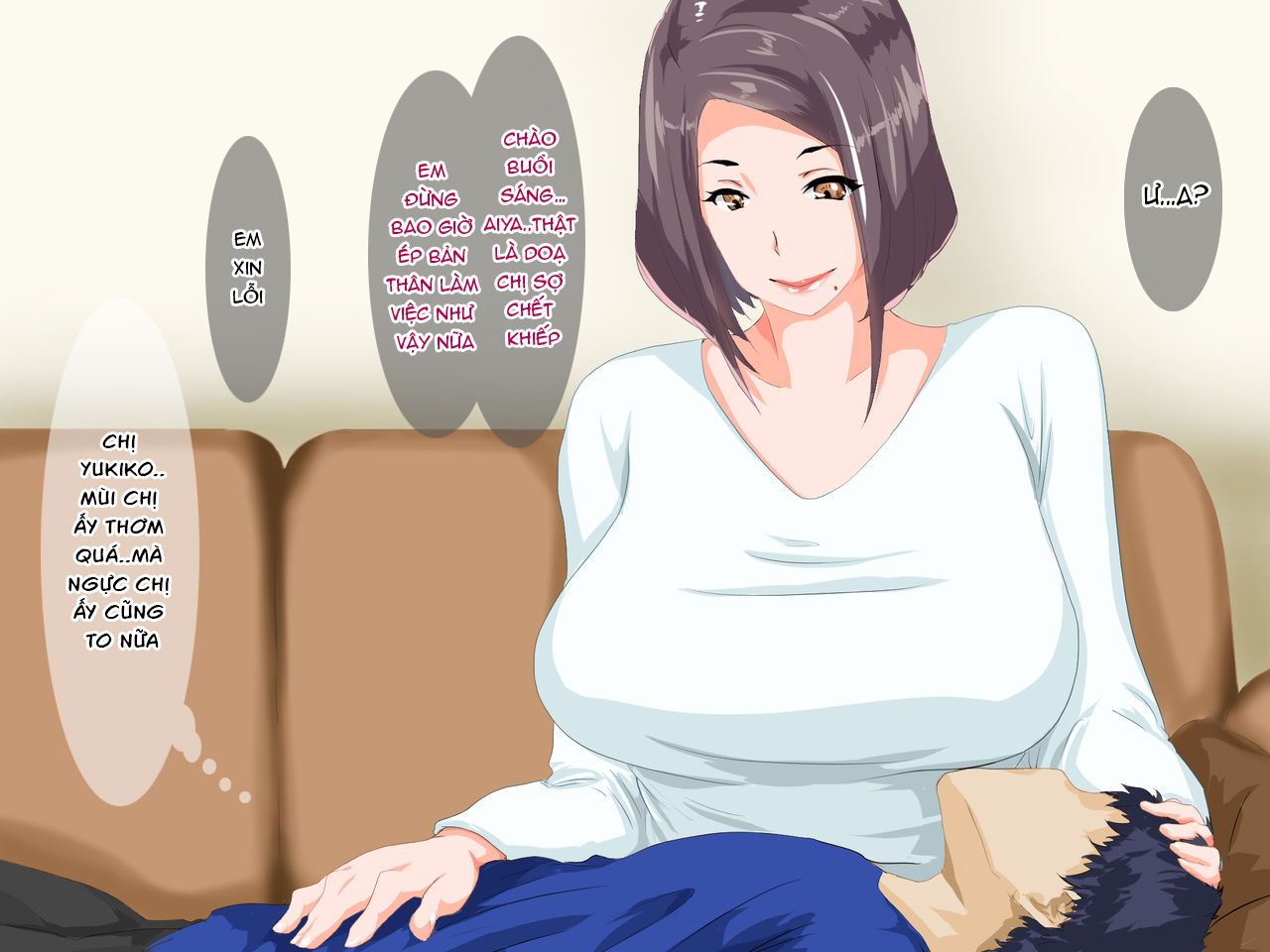 Đọc truyện hentai Yoru no Seikatsu de Mitasarenai Bakunyuu Hitozuma Oba-san to. - Chap 1