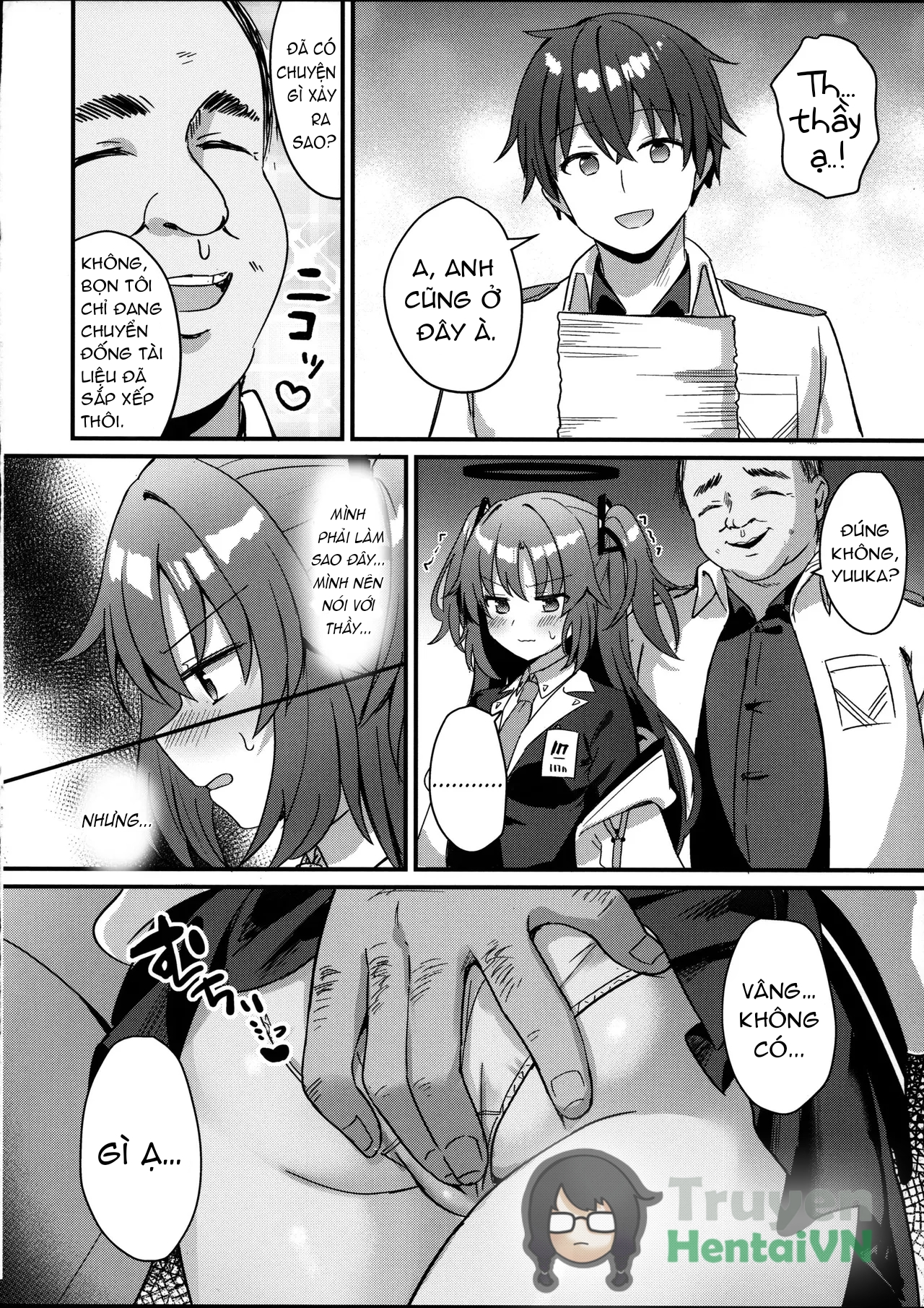 Đọc truyện hentai ENG-Chiune_Kimodebu Sugite Kivotos o Horoboshita Sensei ga Bessekaisen no Yuuka o NTR Ryoujoku suru Hon - Oneshot