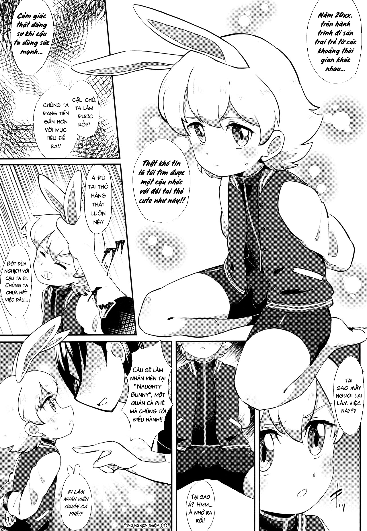 Đọc truyện hentai Cậu bé du hành người thỏ và ông chú Shotacon - Oneshot