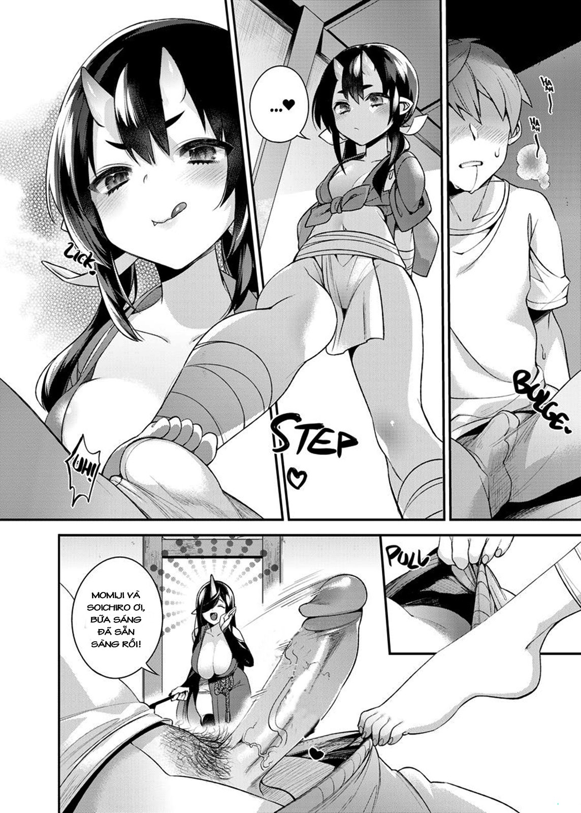 Đọc truyện hentai Hitonarazaru Oyomesama (Trọn bộ) - Chap 4: Mating with Oni - Mother & Daughter