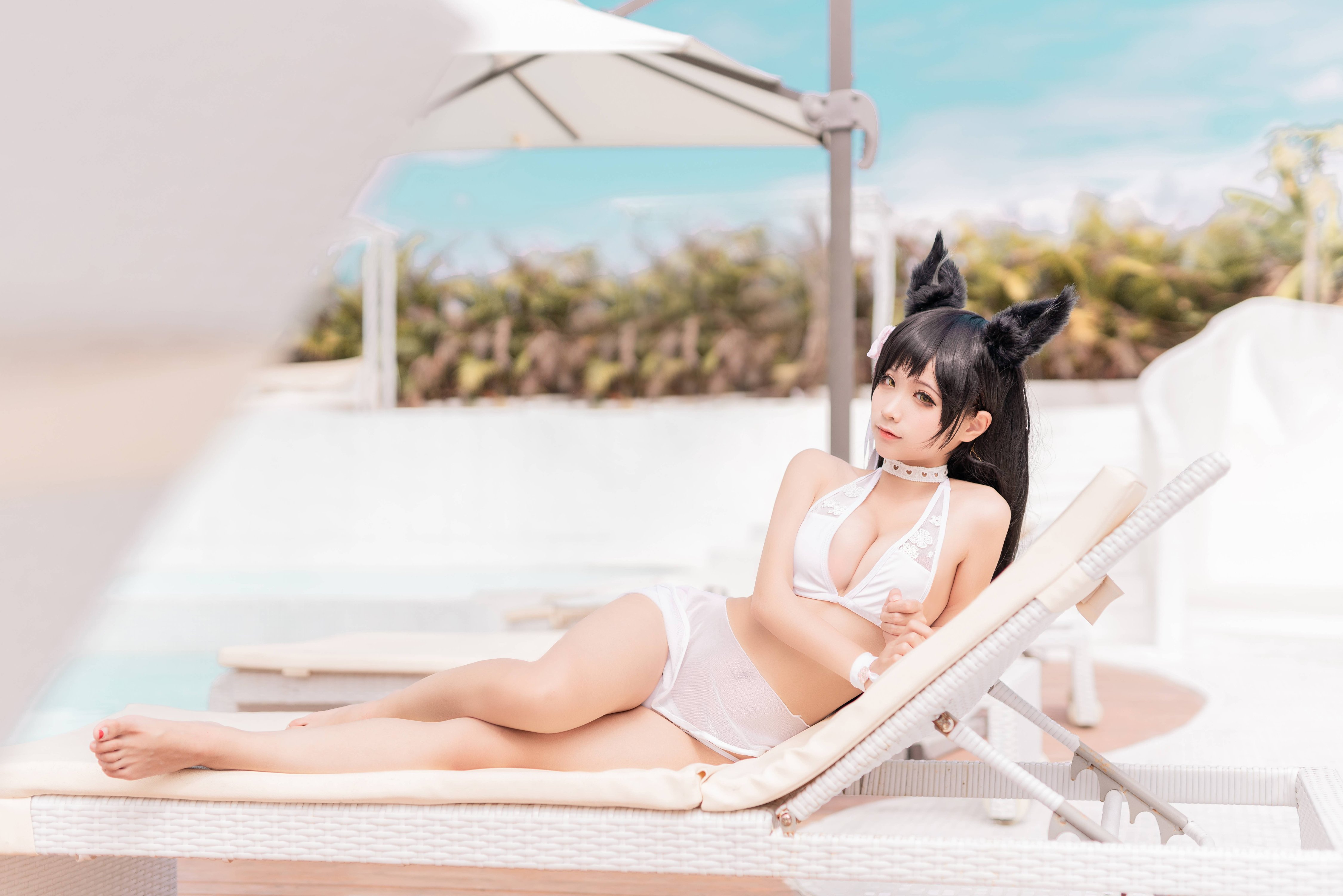 Đọc truyện hentai Tuyển tập Albums siêu phẩm Cosplay - Chap 1334 - Stupid Momo - Atago Inu Swimsuit