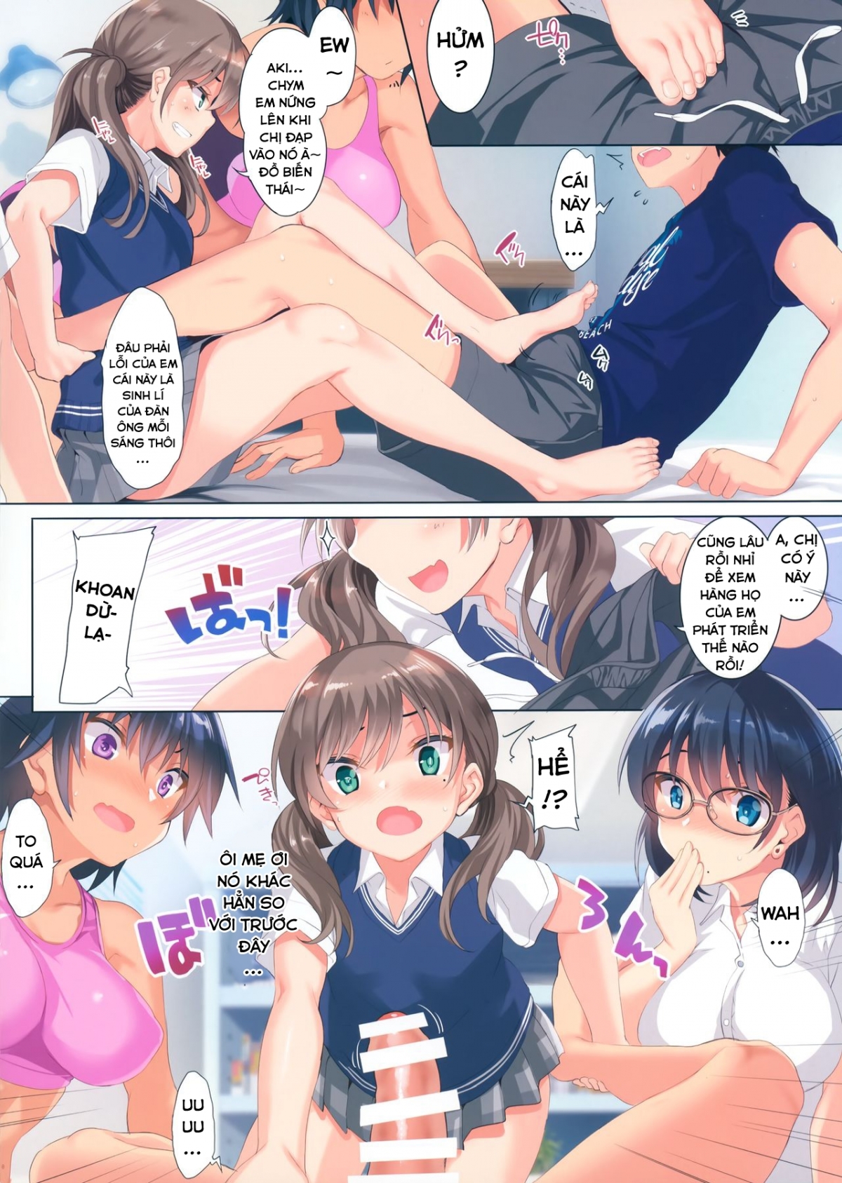 Đọc truyện hentai Three Sister's Harem - Oneshot