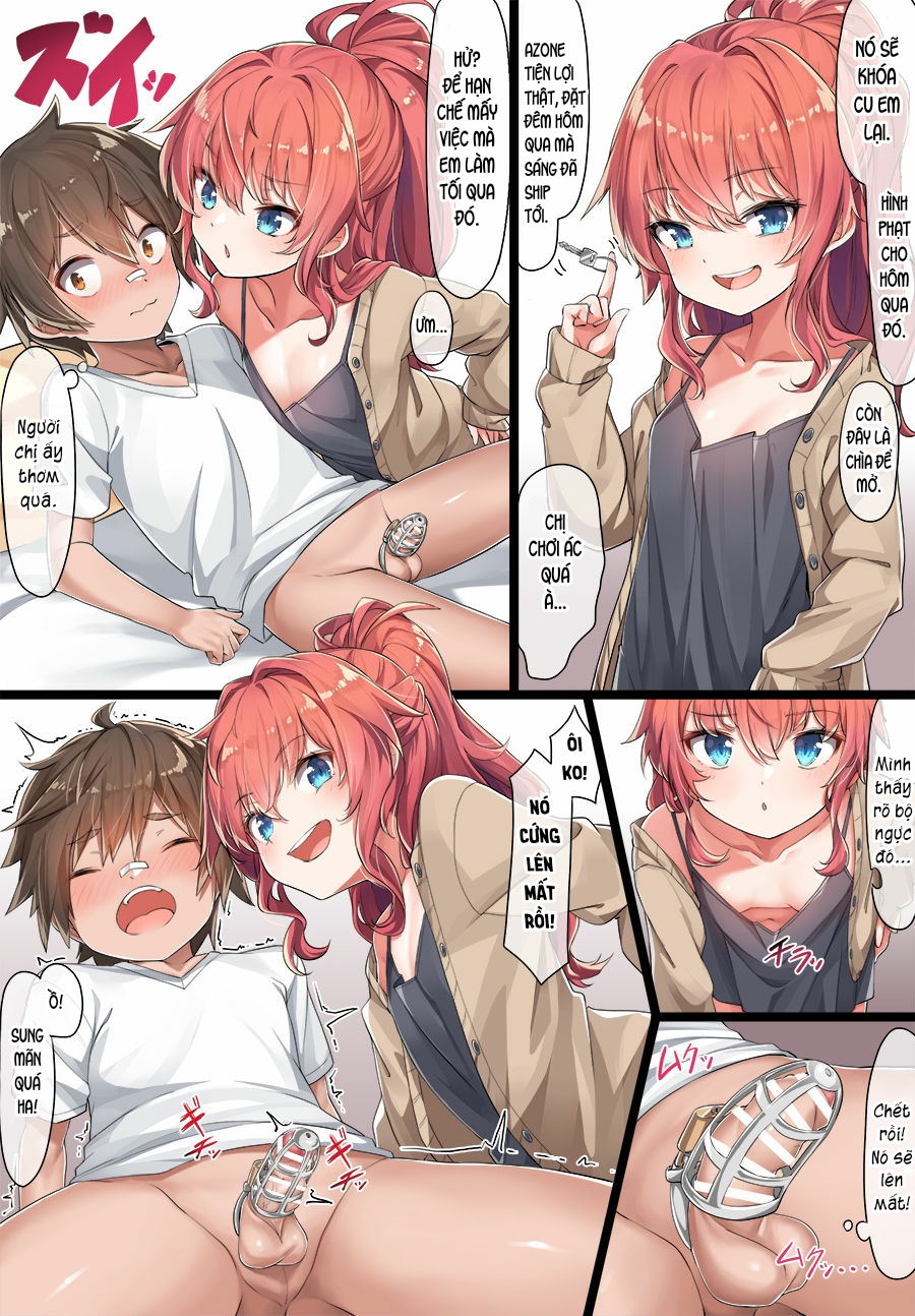 Đọc truyện hentai OneShota Kazuki-senpai - Chap 3: Khóa cái cu hư.