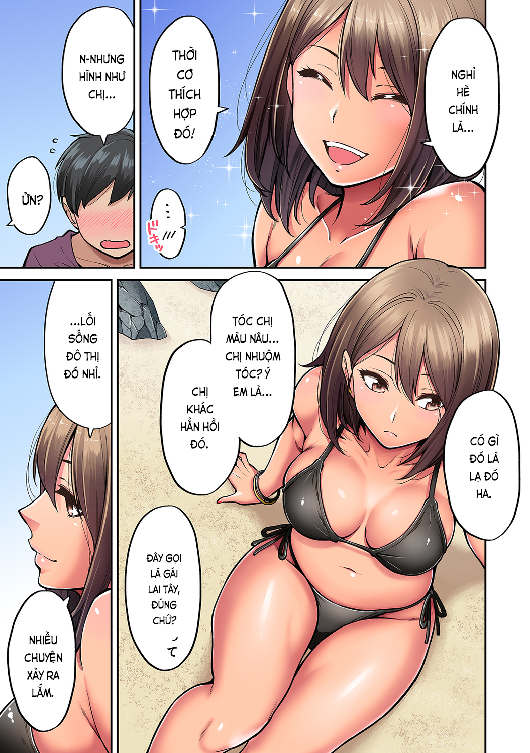 Đọc truyện hentai Người chị tôi thầm mến trở về trong bộ dạng gái lai Tây - Ch. 1