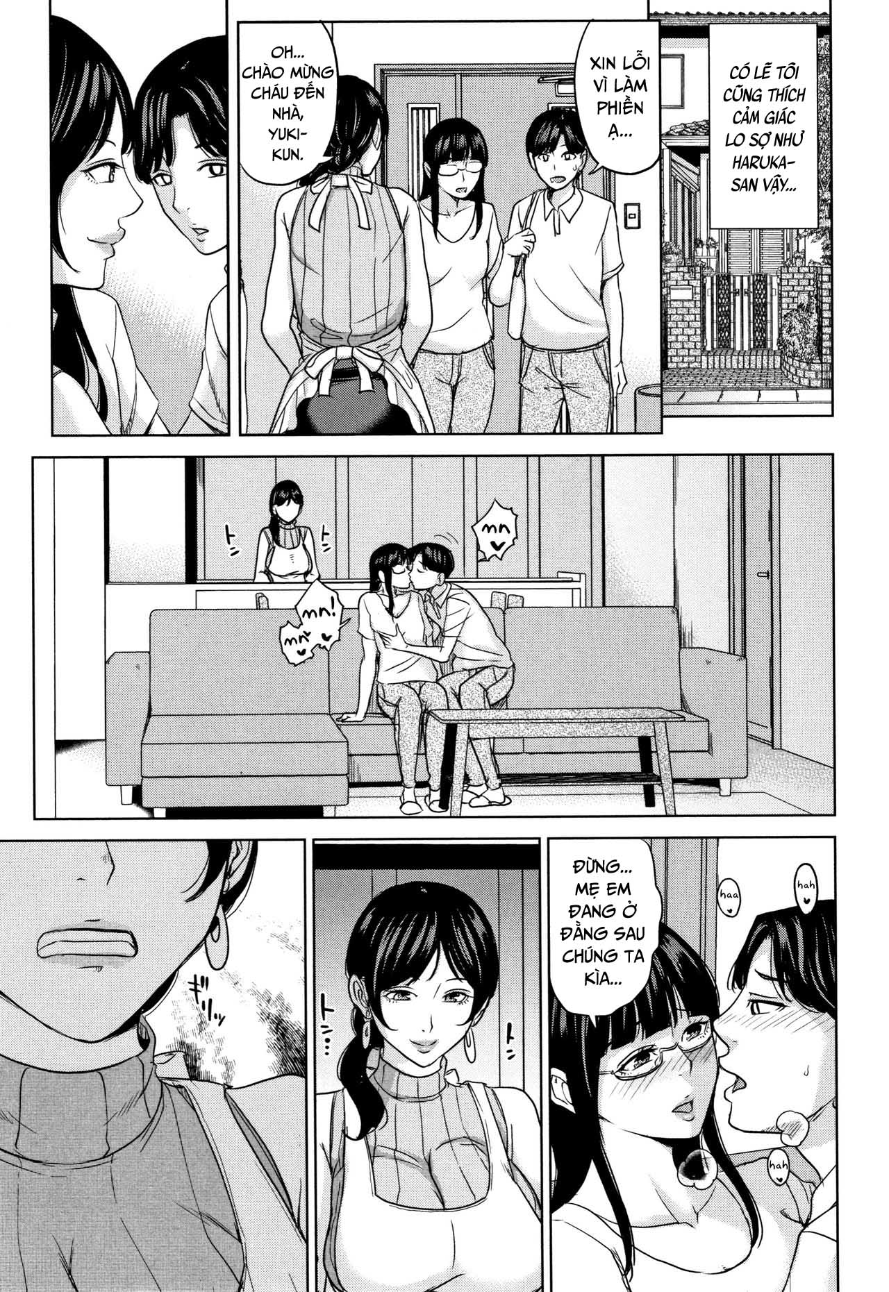 Đọc truyện hentai Kanojo no Mama to Deaikei de - Chap 2