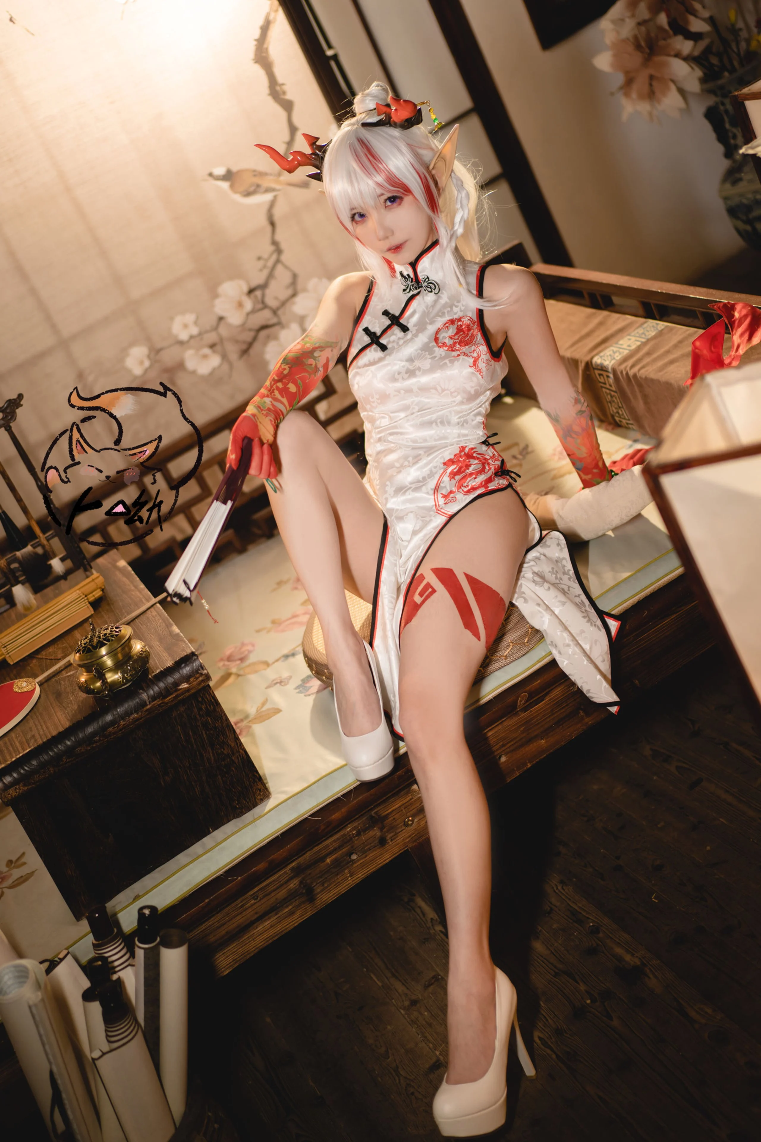 Đọc truyện hentai Tuyển tập Albums siêu phẩm Cosplay - Chap 632 - Bu You Mikon - Cheongsam Happy