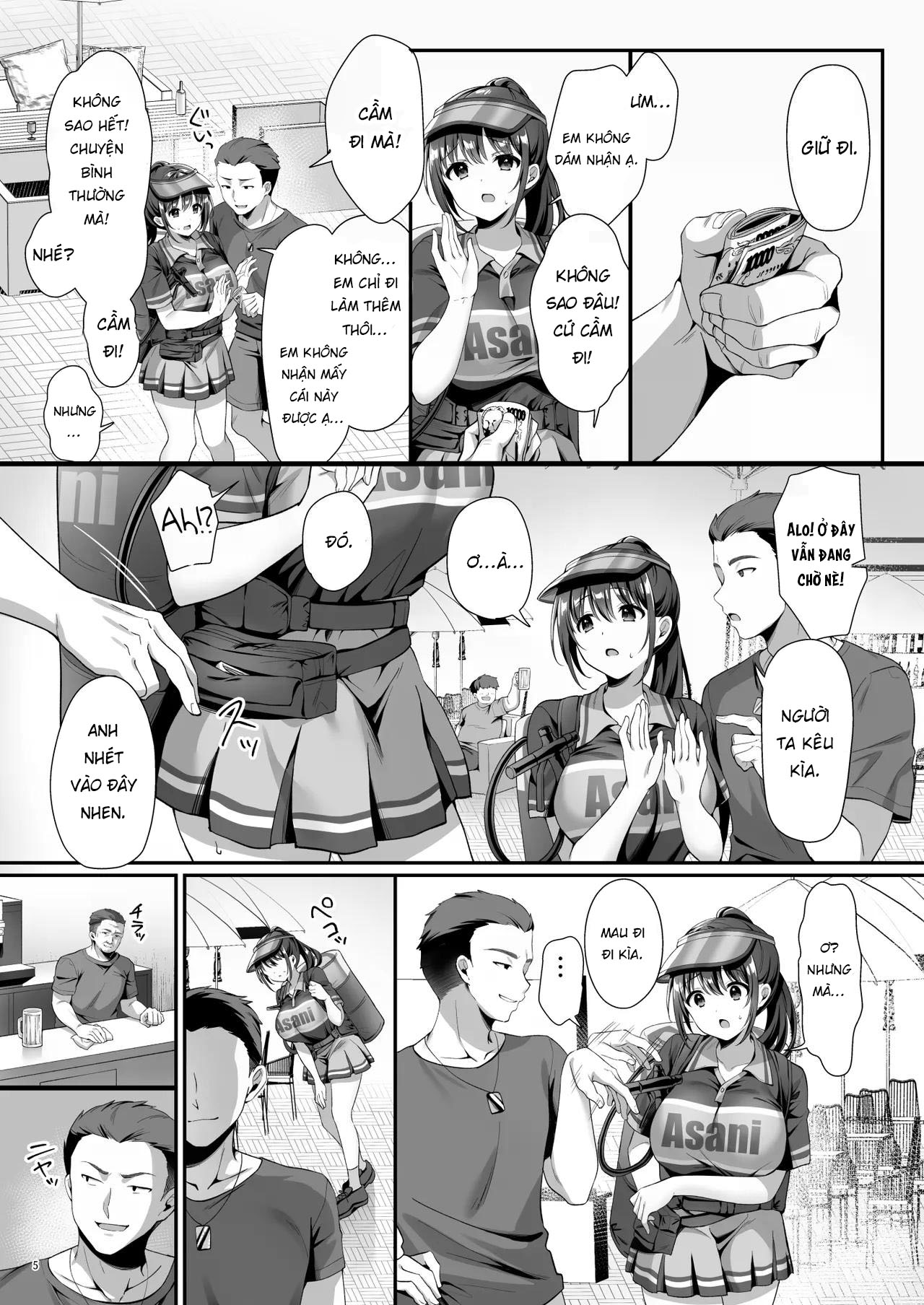 Đọc truyện hentai Watashi, Nusundemasen! Beer Garden no Uriko Baito ni Kita Dake Nanoni… - Oneshot