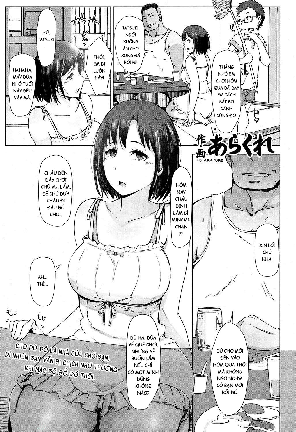 Đọc truyện hentai Oji-san ni Sareta Natsuyasumi no Koto - OneShot