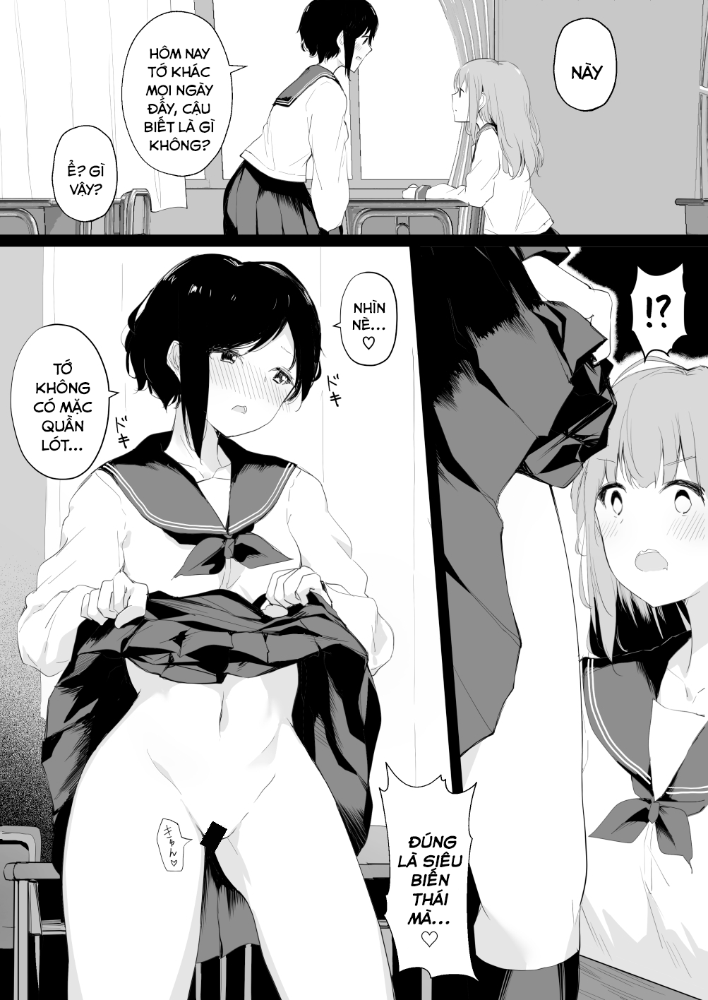 Đọc truyện hentai Super Masochist Girl Goes to School With No Panties - OneShot