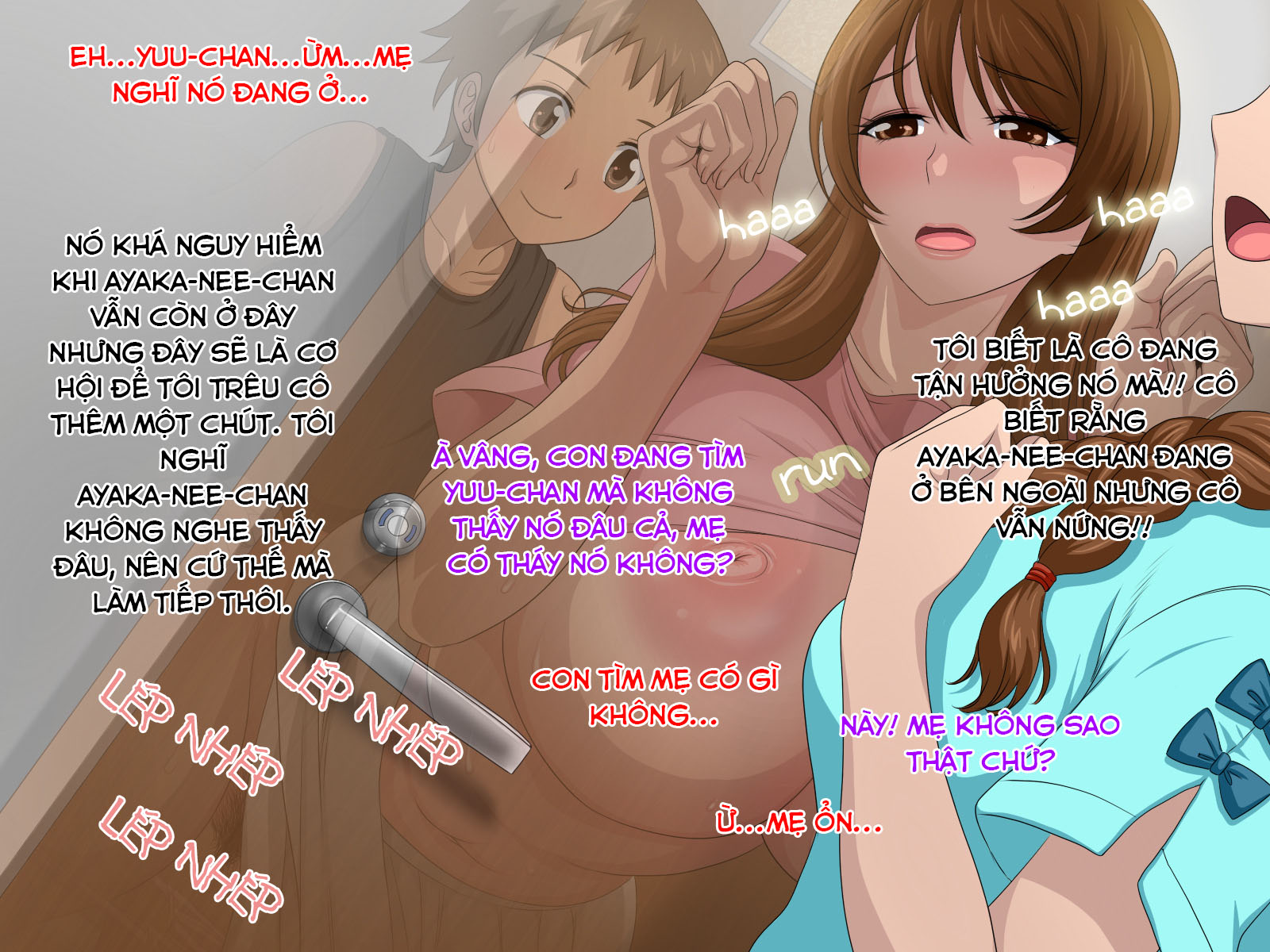 Đọc truyện hentai Oba-san to Oikko no Love Love Haramase Natsuyasumi - Chap 9