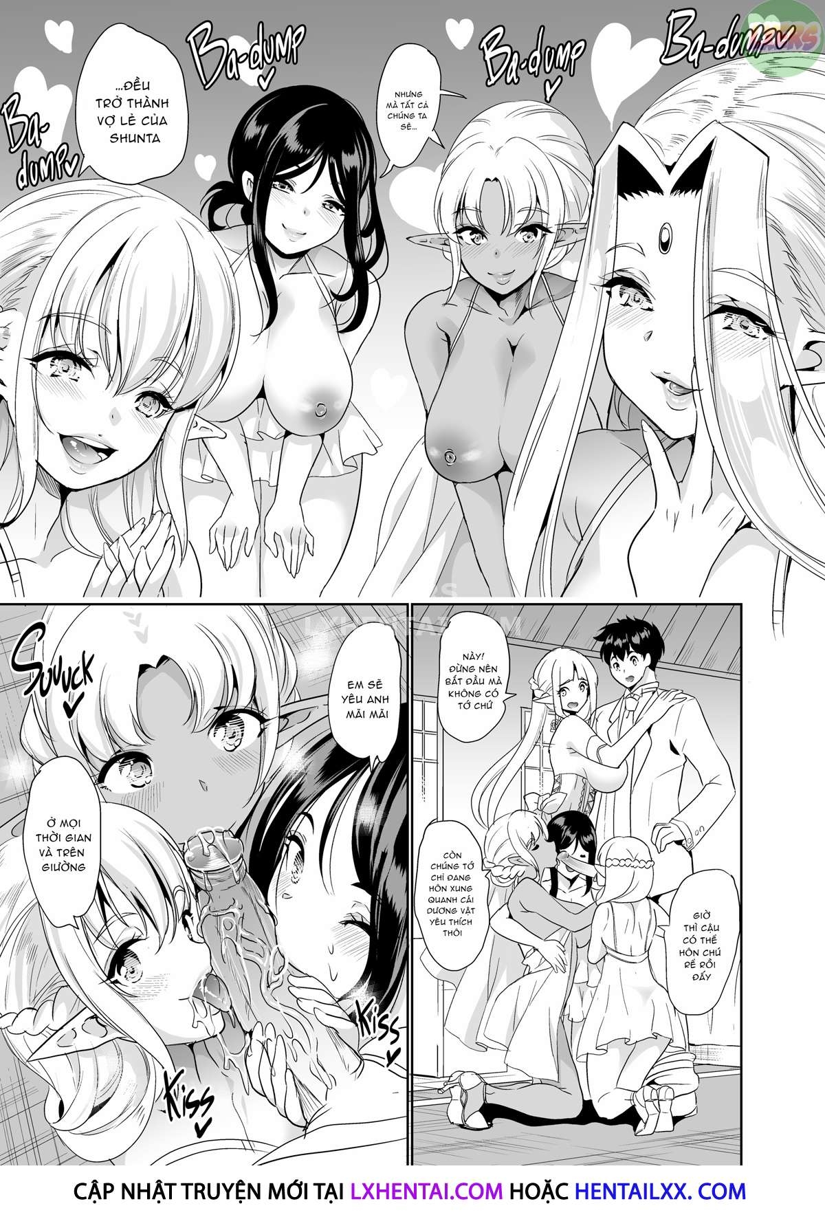 Đọc truyện hentai Slutty Elf Sisters Seeking a Husband - Chap 5 - With This Creampie I Thee Wed | END