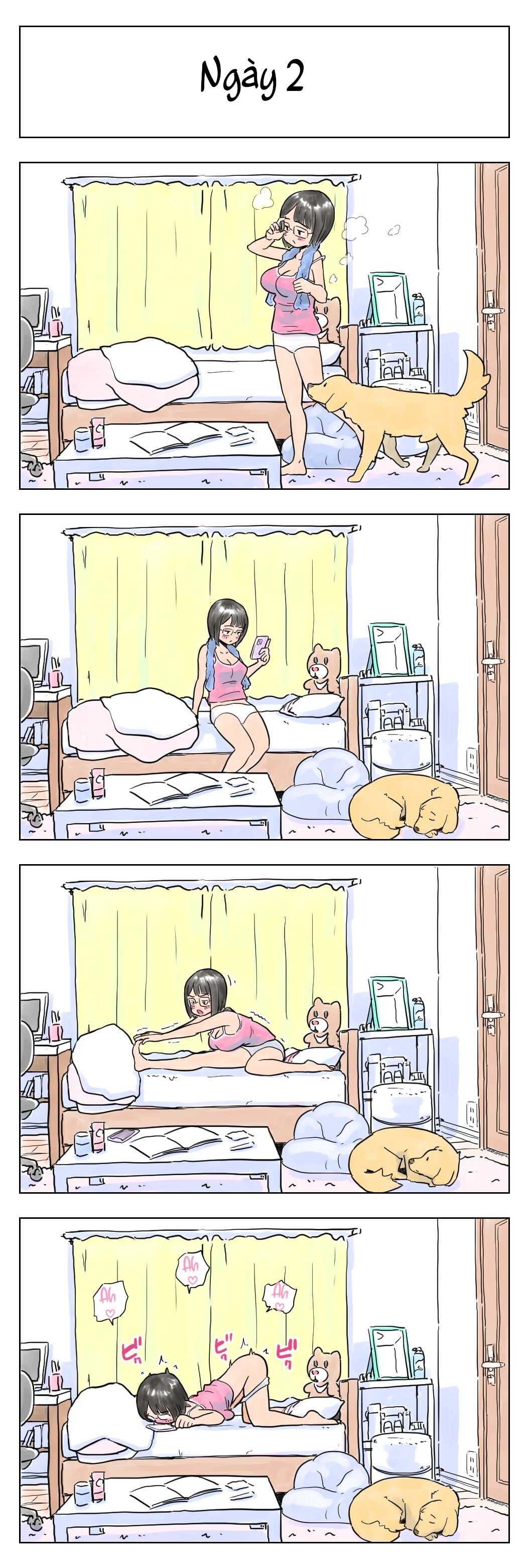 Đọc truyện hentai Gái đeo kính ngực bự sẽ làm tình với chó của cô ấy sau 100 ngày! - Part 1