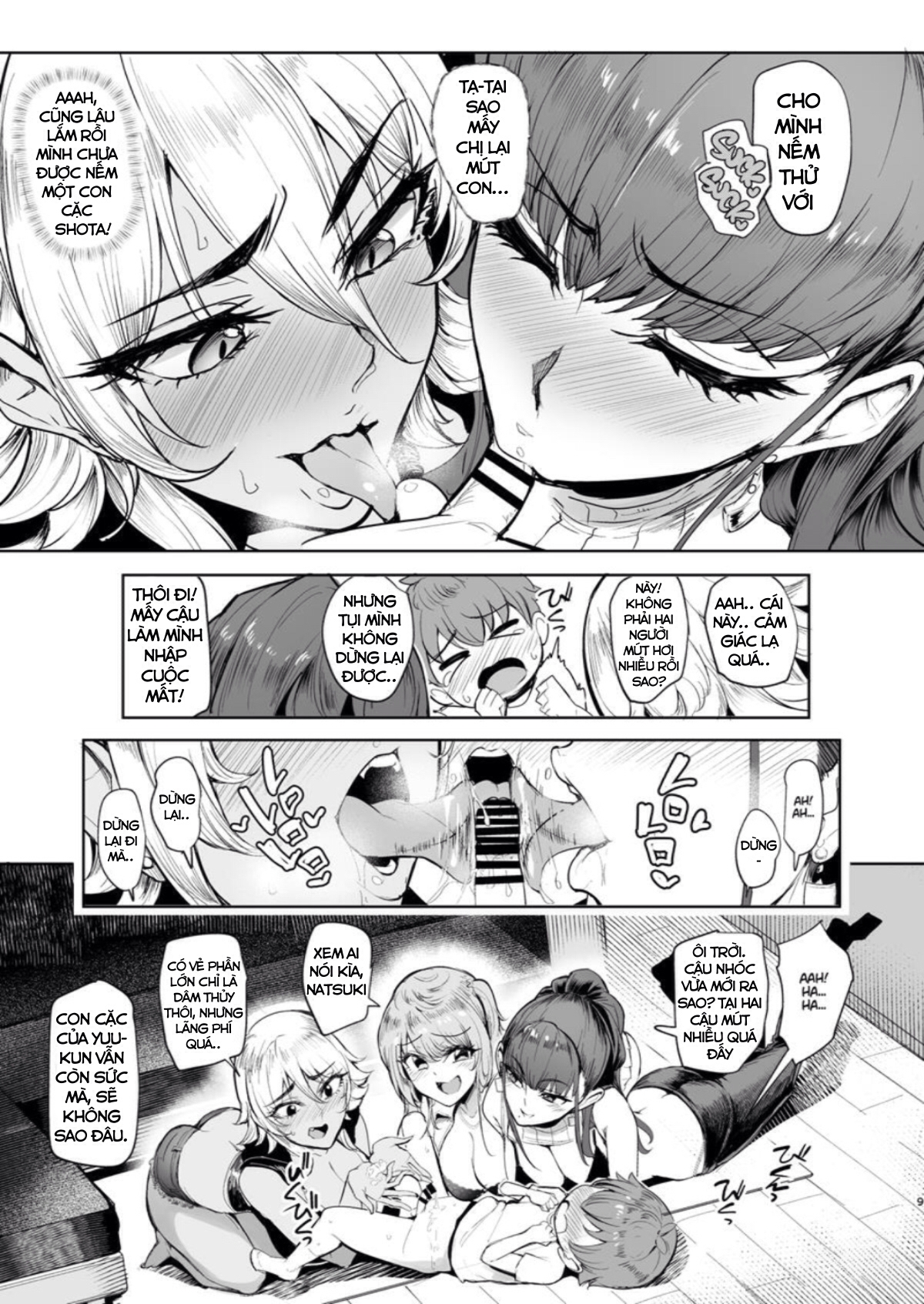 Đọc truyện hentai The Place I Stayed Over at Belonged to Perverted Gyaru Onee-chans - Oneshot