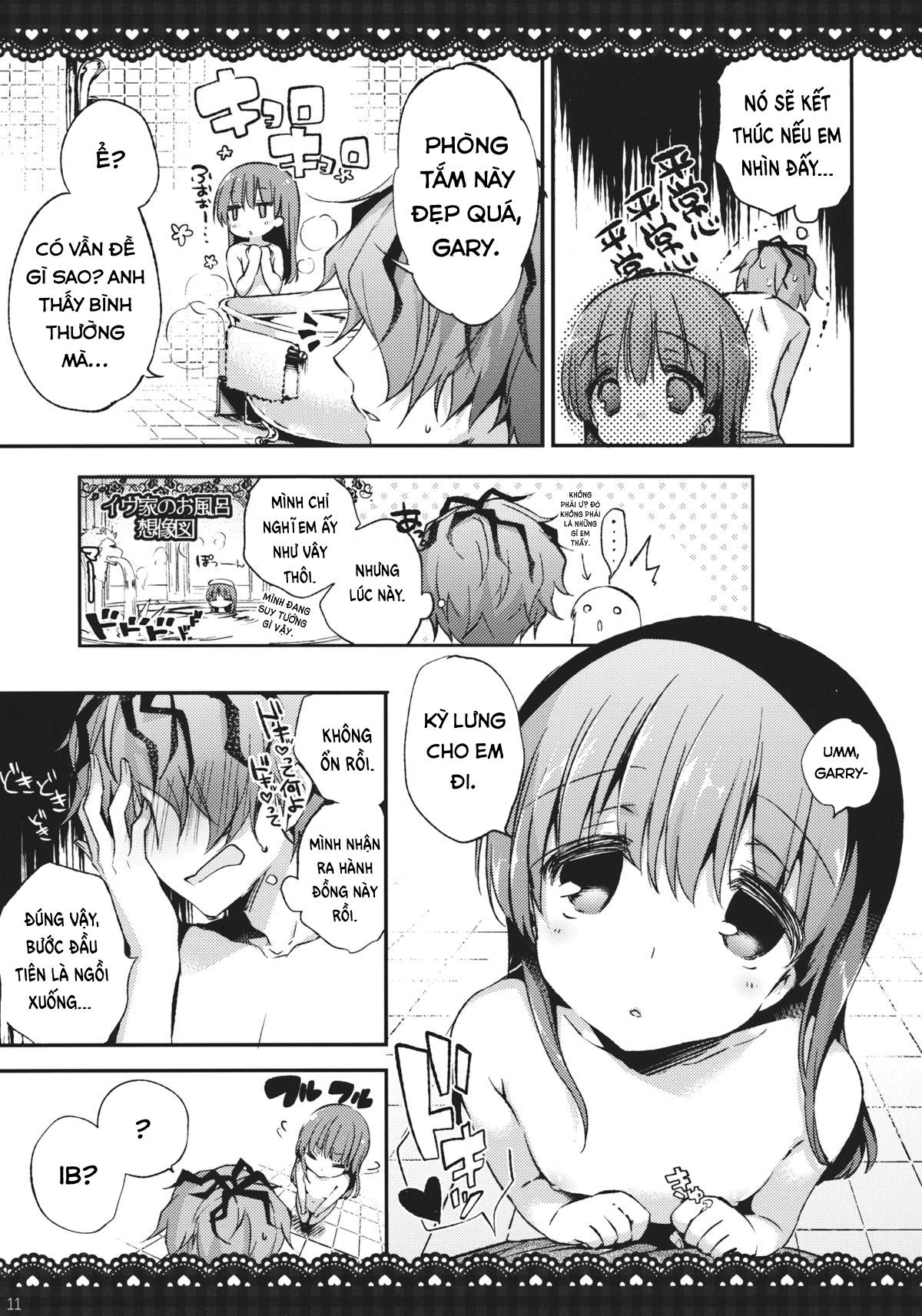 Đọc truyện hentai Ib to Garry o Issho ni Ofuro ni Ireru to Dou Naru no? - Oneshot