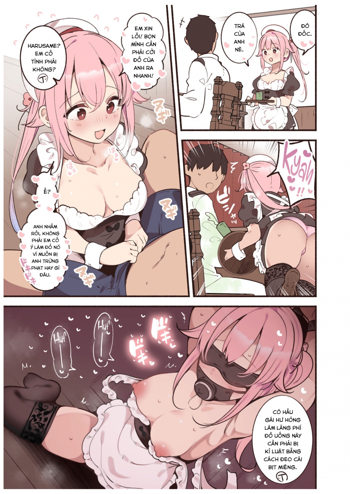 Đọc truyện hentai HarusaMaid ni Oshioki Imarachio - OneShot