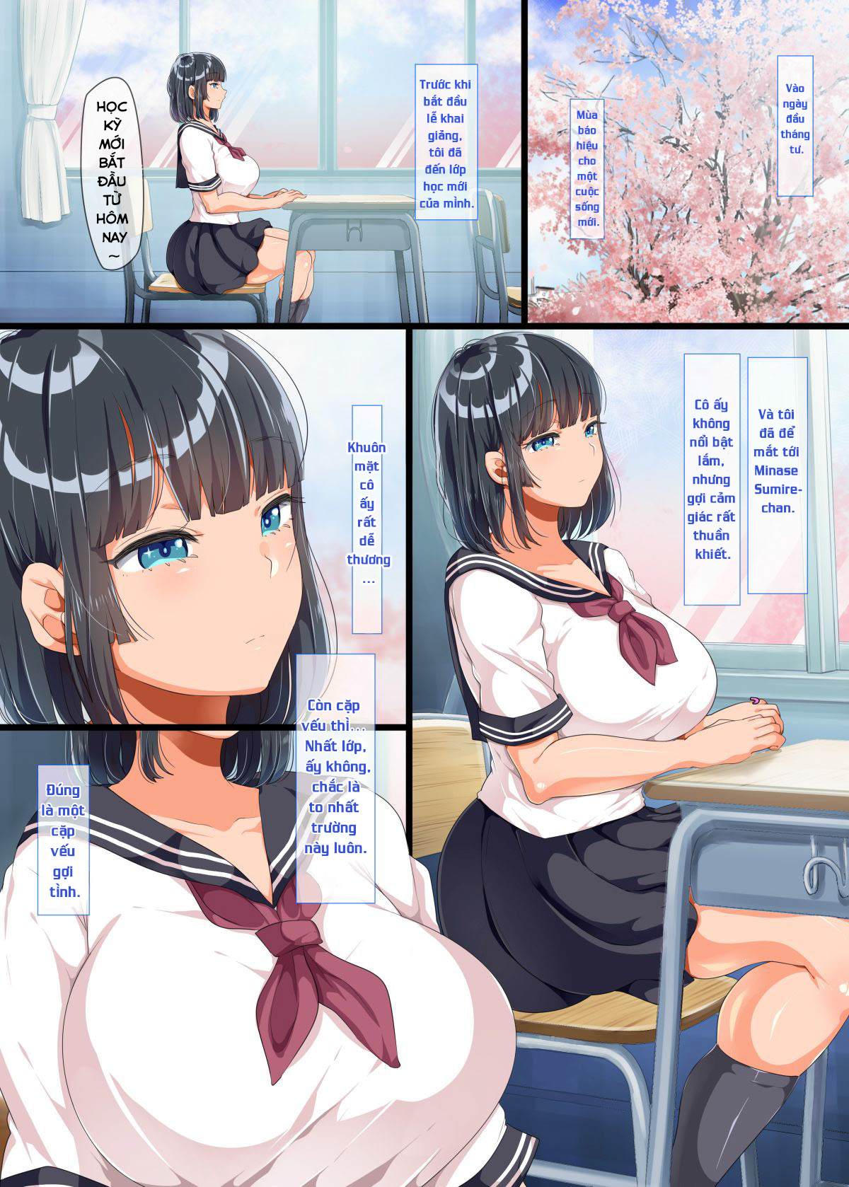 Đọc truyện hentai Onaji Class ni Natta Muboubi Muteikou Kyonyuu Bishoujo Sumire-chan ni Yaritai Houdai na Shingakki - Chap 1