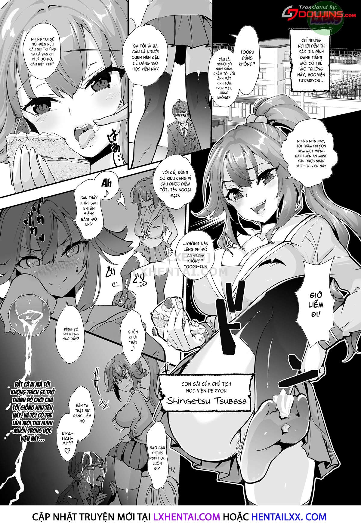 Đọc truyện hentai Fukushuu!! Tenraku Gakuen no Nikubin Hime!! - Chap 1