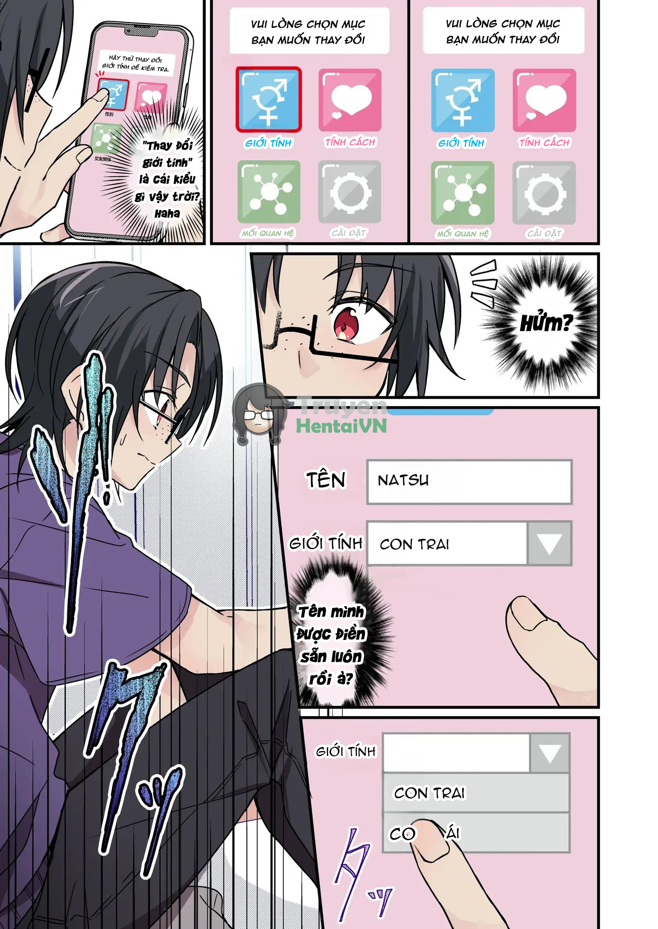 Đọc truyện hentai Jinsei Kaihen Appli de Barairo no Hibi? ~Jibun o Ukkari Dosukebe Bishoujo ni~ - Oneshot