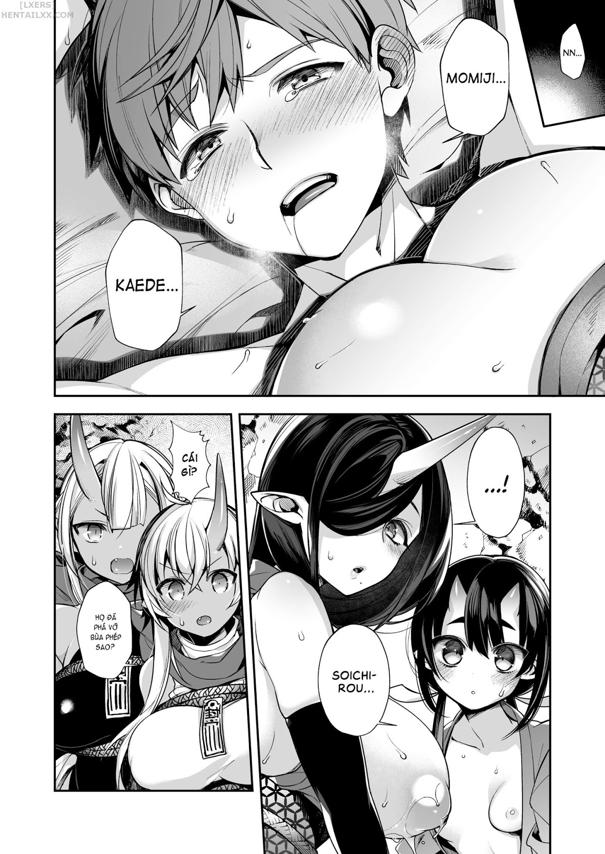 Đọc truyện hentai Hitonarazaru Oyomesama (Trọn bộ) - Chap 7: Mating with Oni ~Rapecovery~