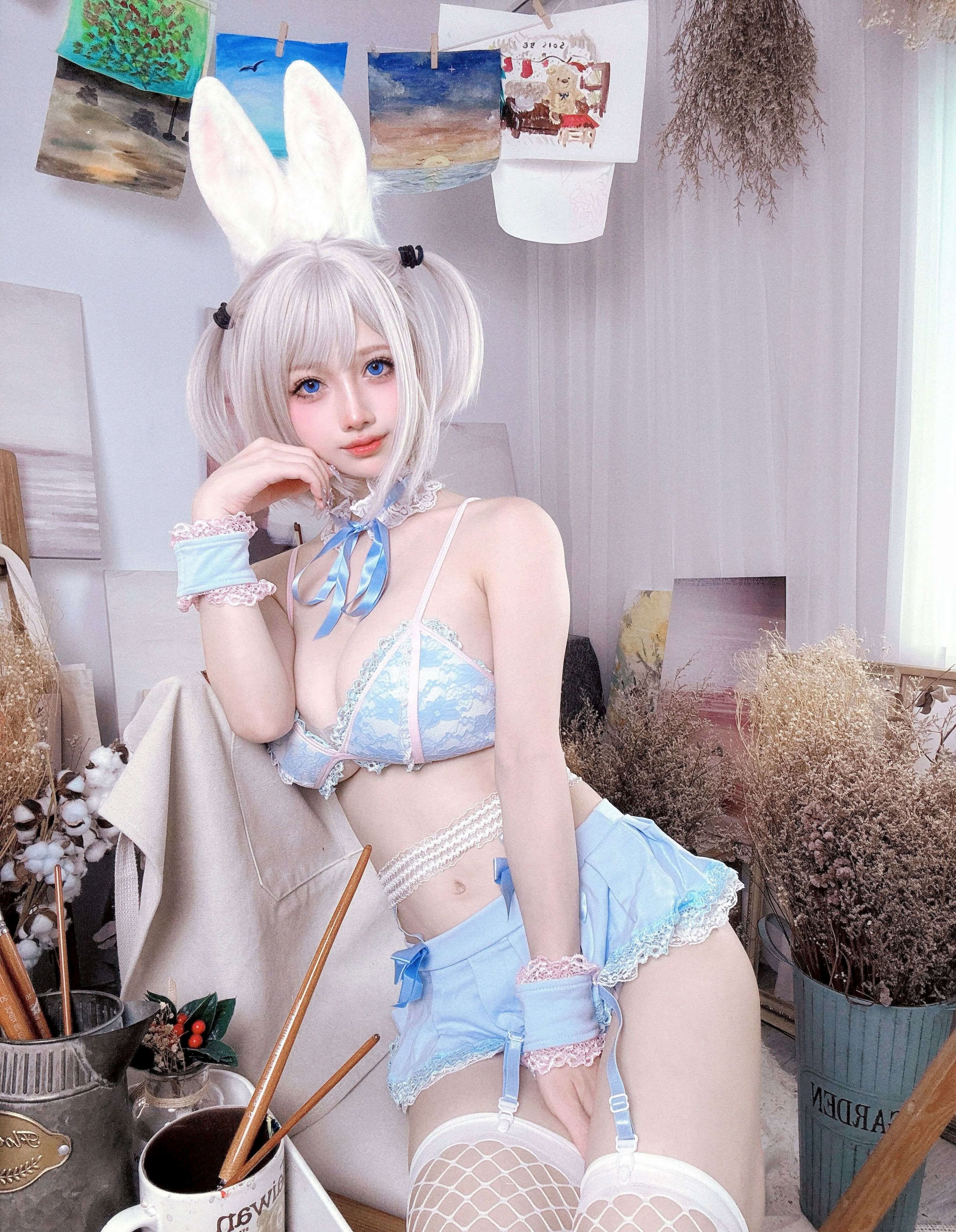 Đọc truyện hentai Tuyển tập Albums siêu phẩm Cosplay - Chap 1357 - Okita Rinka - White Rabbit