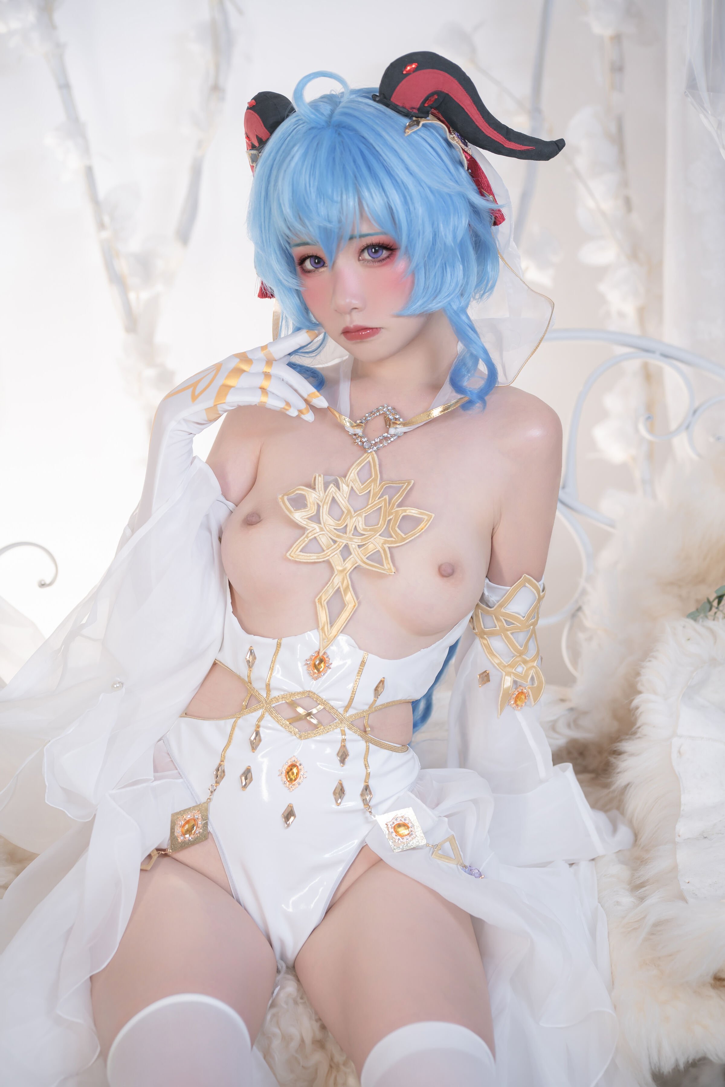 Đọc truyện hentai Tuyển tập Albums siêu phẩm Cosplay - Chap 489 - Crash Girl Meow Xiaoji & Yunshao - Genshin Impact Bride: Eula & Ganyu