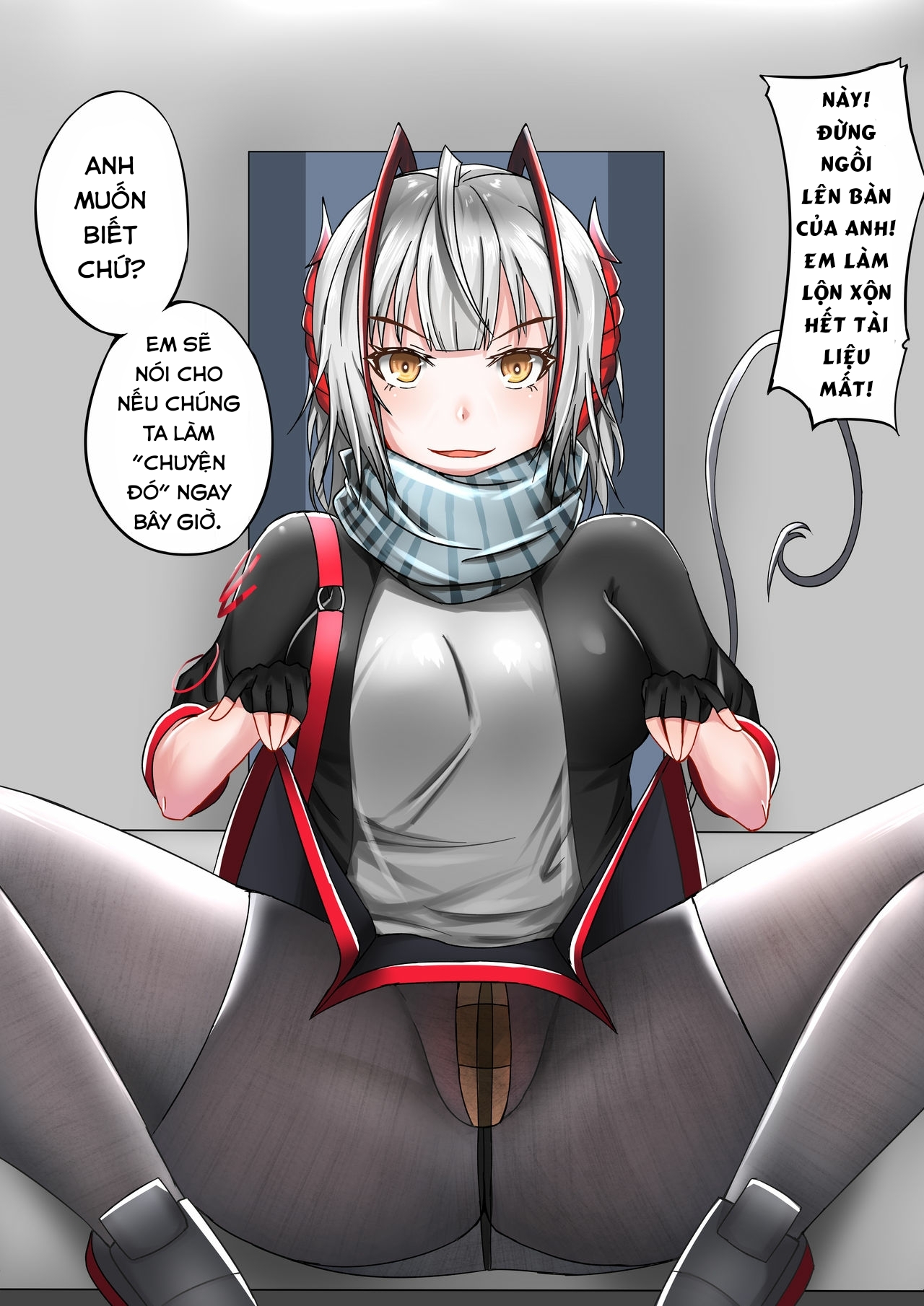 Đọc truyện hentai Cô gái ác quỷ ấy cũng là người tôi yêu. (Arknights) - Oneshot