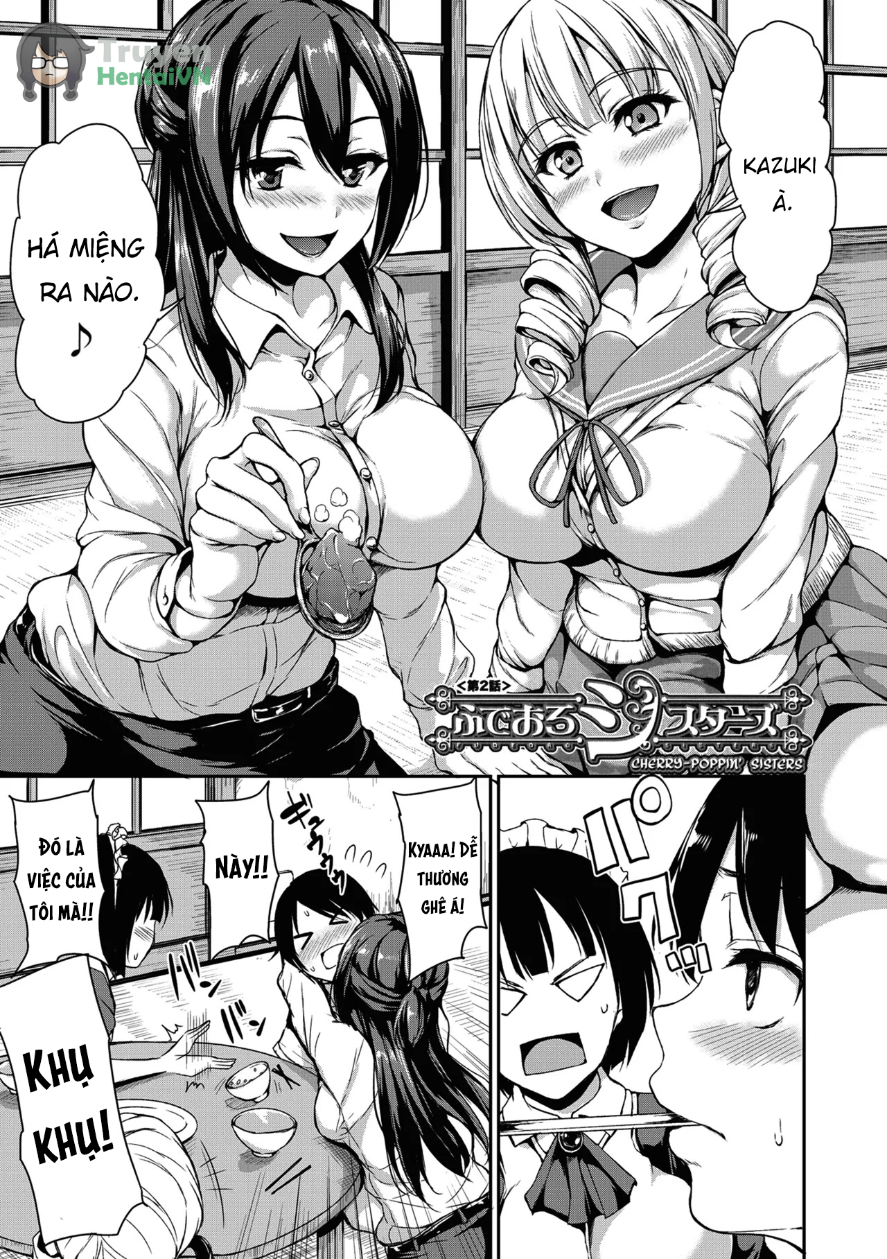 Đọc truyện hentai At Home Harem Fudeoro Sisters - Chap 2